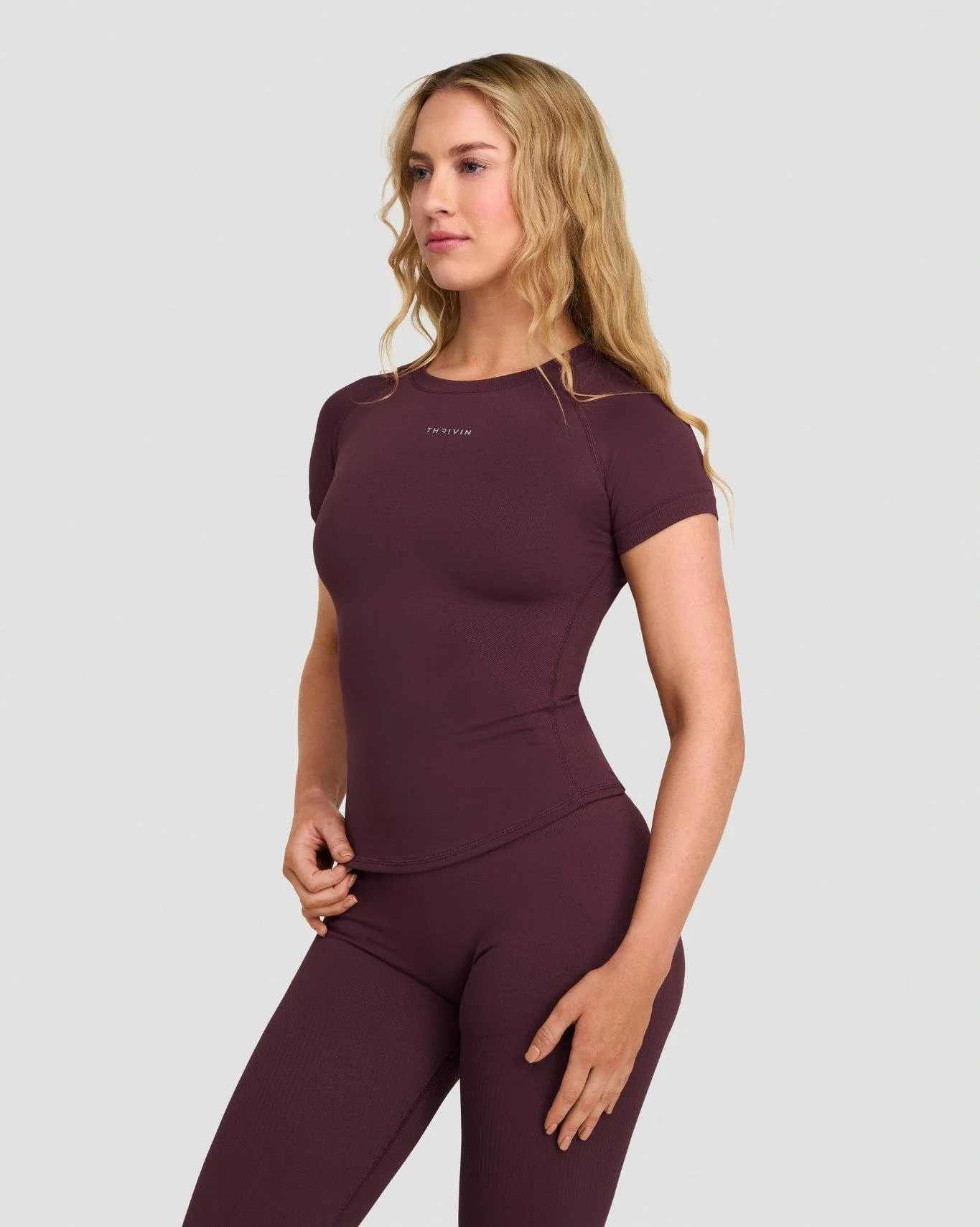 Elevate™ Compression T-shirt | Dark Mauve - Image 3