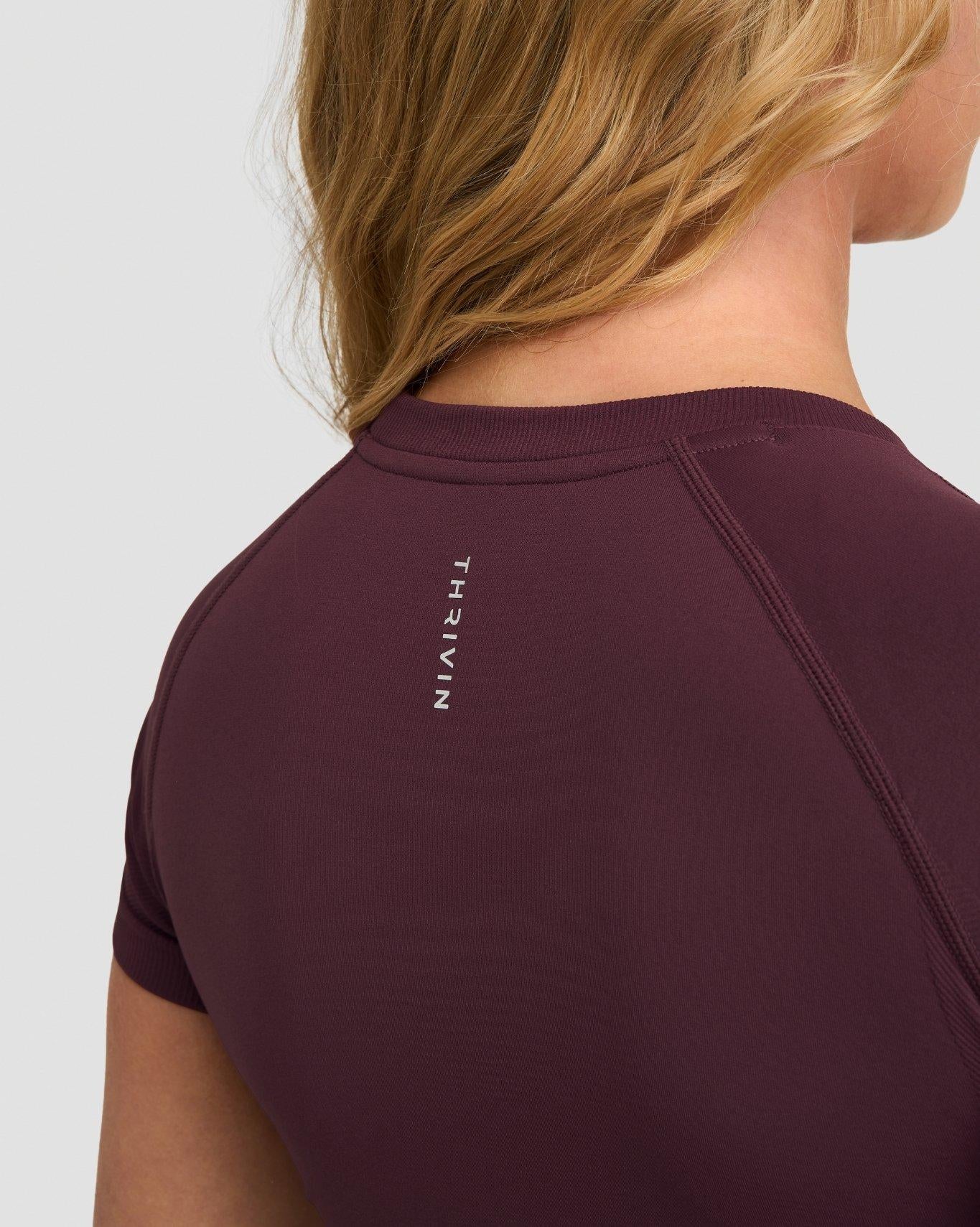 Elevate™ Compression T-shirt | Dark Mauve - Image 6
