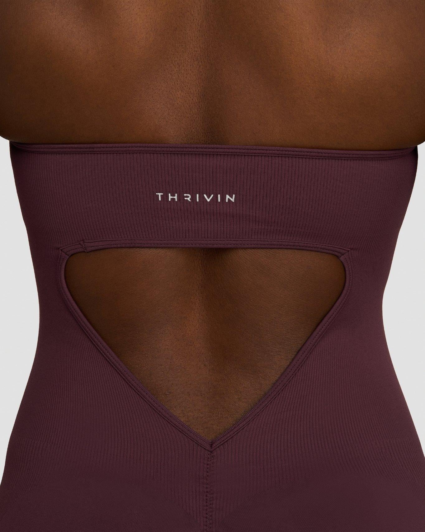 Elevate™ Sculpting Halterneck All In One | Dark Mauve - Image 2