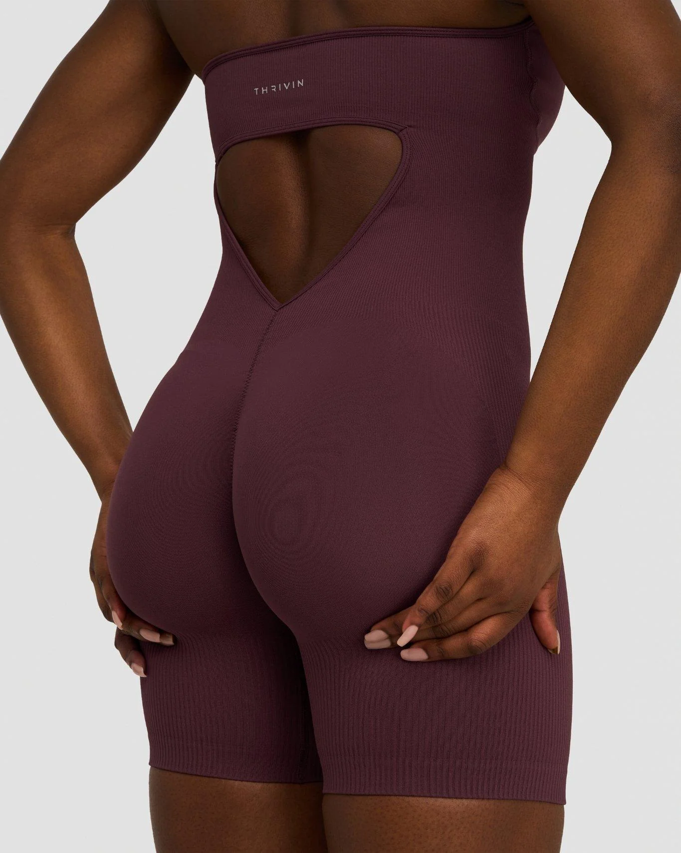 Elevate™ Sculpting Halterneck All In One | Dark Mauve - Image 3