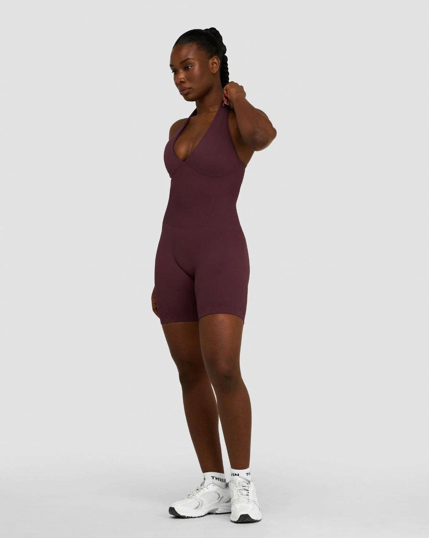 Elevate™ Sculpting Halterneck All In One | Dark Mauve - Image 7
