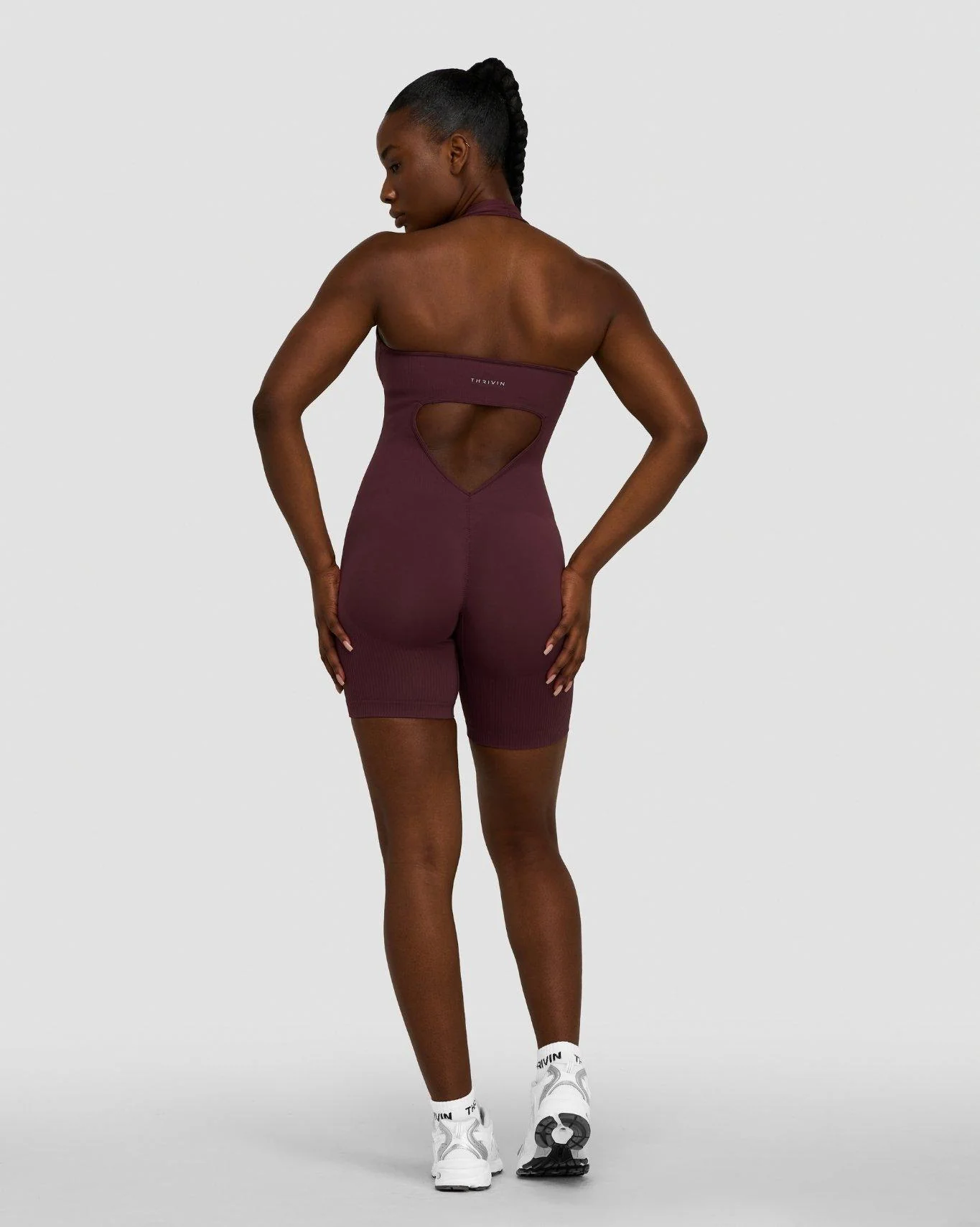 Elevate™ Sculpting Halterneck All In One | Dark Mauve - Image 8