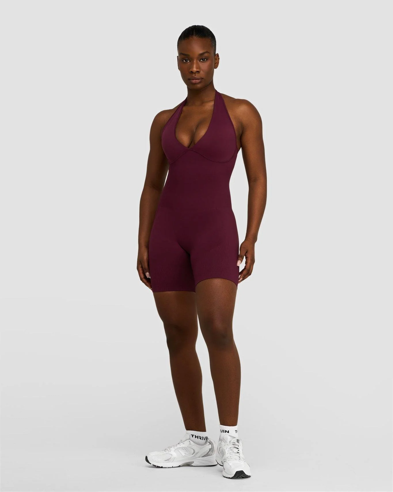 Elevate⢠Sculpting Halterneck All In One | Merlot - Image 3