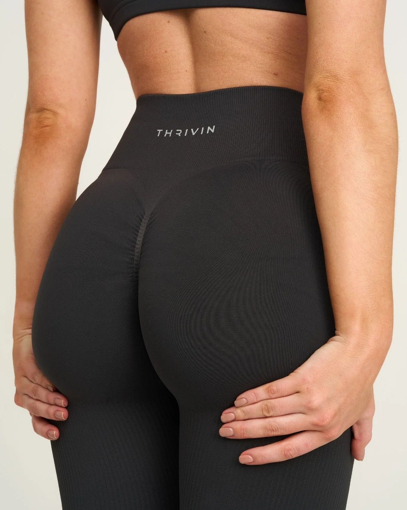 Elevate™ Sculpting High Waist Scrunch Leggings | Charcoal Grey - Image 2