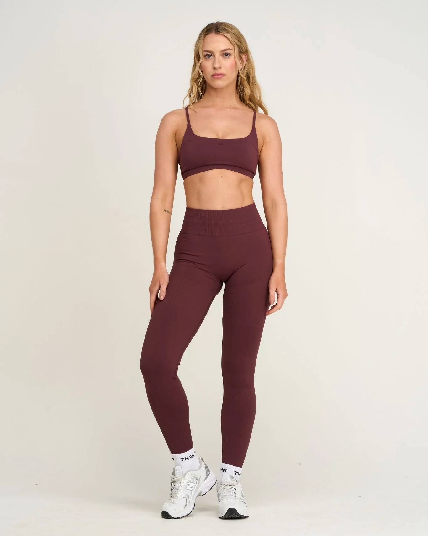 Elevate⢠Sculpting High Waist Scrunch Leggings | Dark Mauve - Image 2