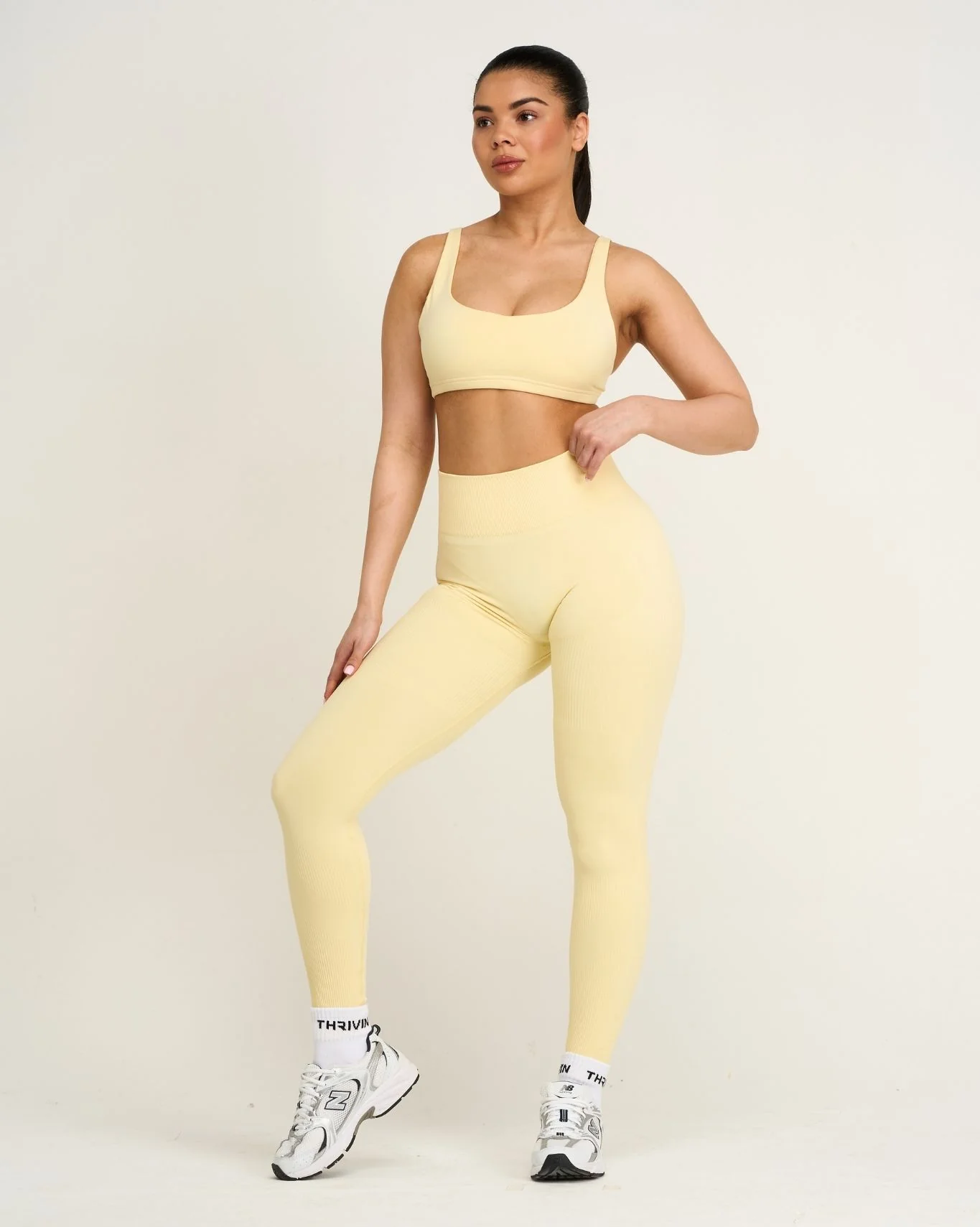 Elevate⢠Sculpting High Waist Scrunch Leggings | Golden Butter - Image 4
