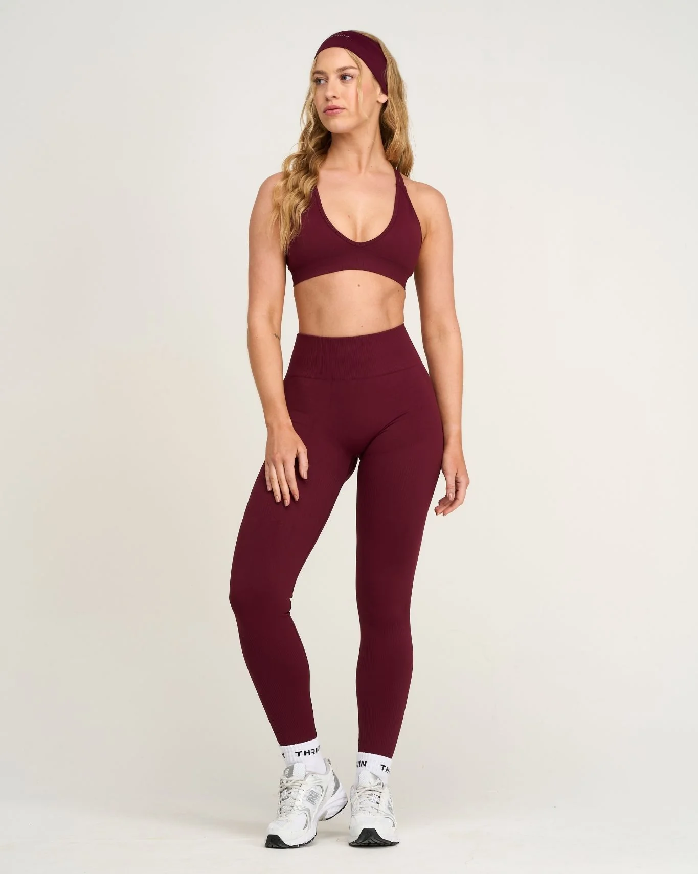 Elevate⢠Sculpting High Waist Scrunch Leggings | Merlot - Image 2