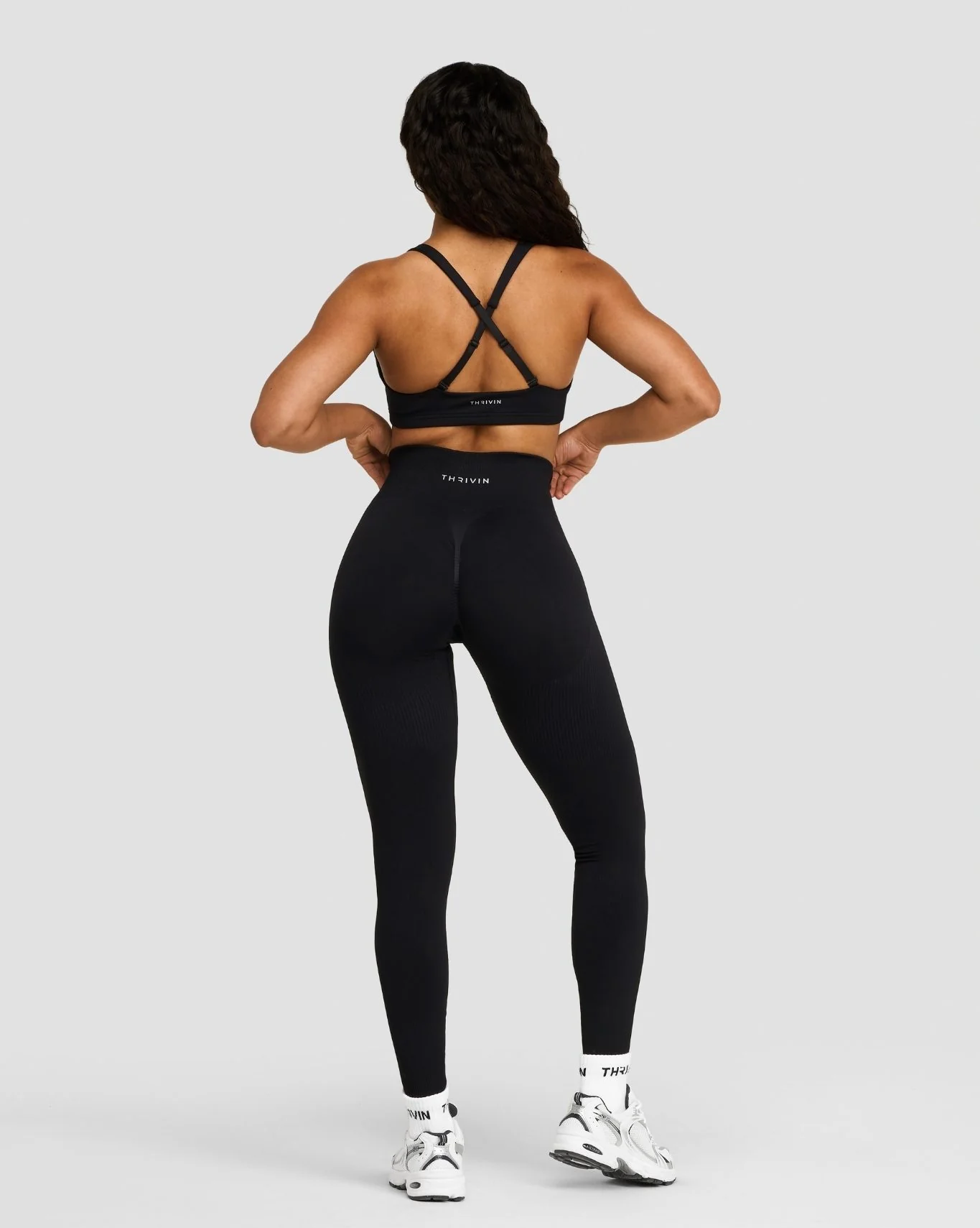 Elevate™ Sculpting High Waist Scrunch Leggings | Night Black - Image 6