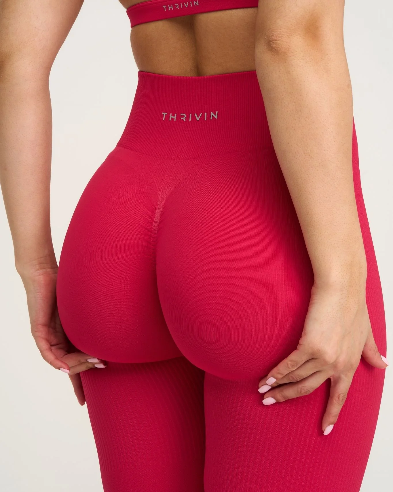 Elevate⢠Sculpting High Waist Scrunch Leggings | Strawberry - Image 2