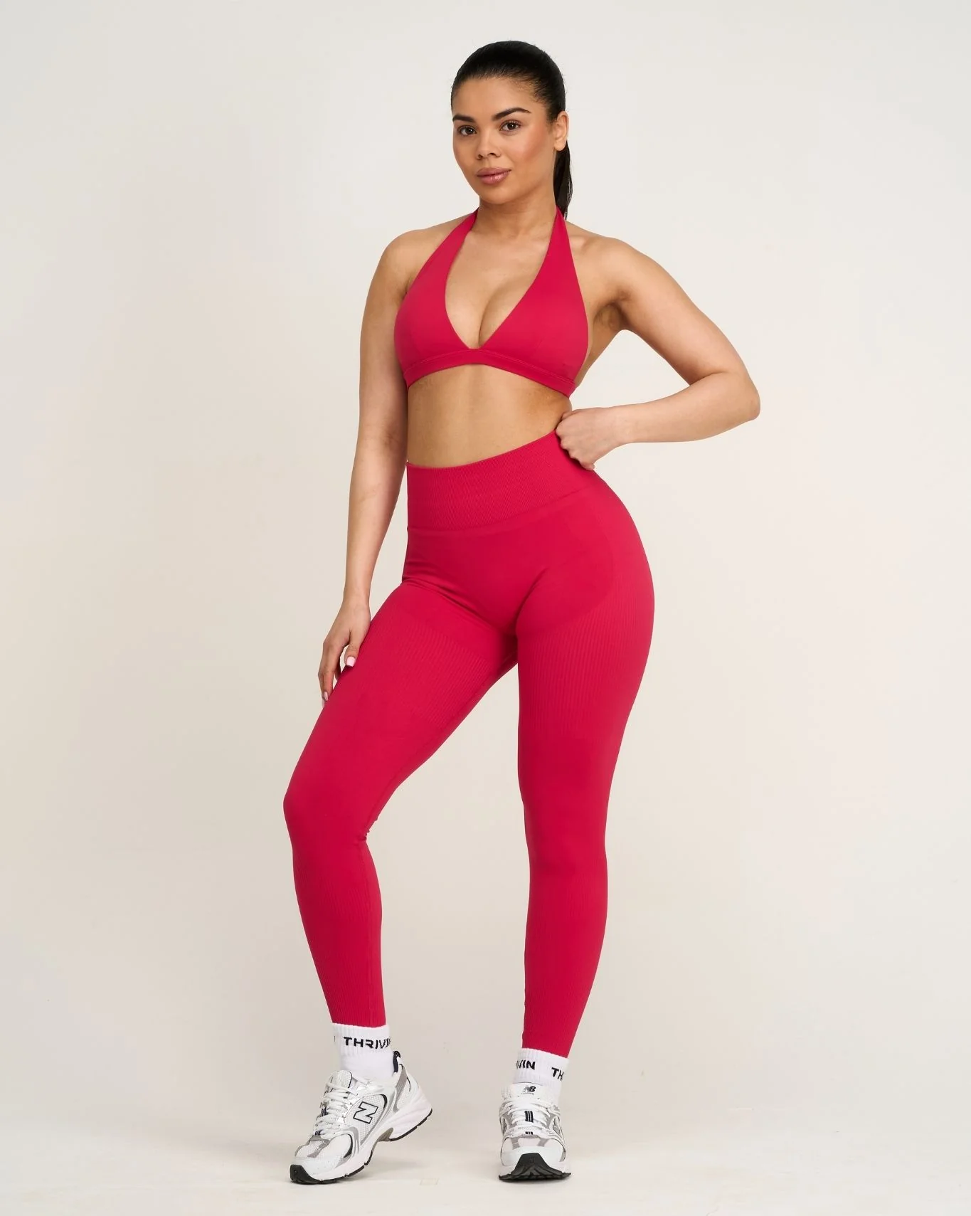 Elevate⢠Sculpting High Waist Scrunch Leggings | Strawberry - Image 3
