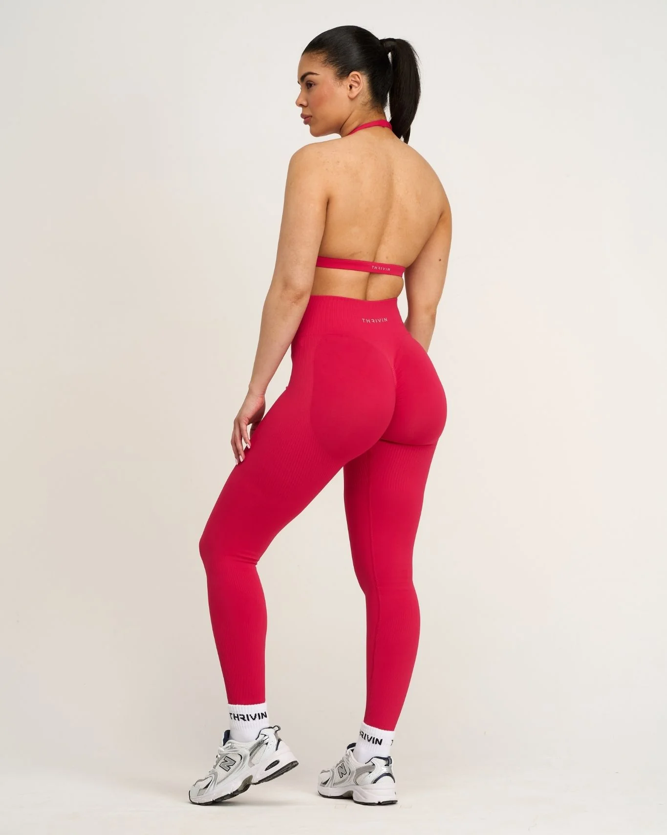 Elevate⢠Sculpting High Waist Scrunch Leggings | Strawberry - Image 4
