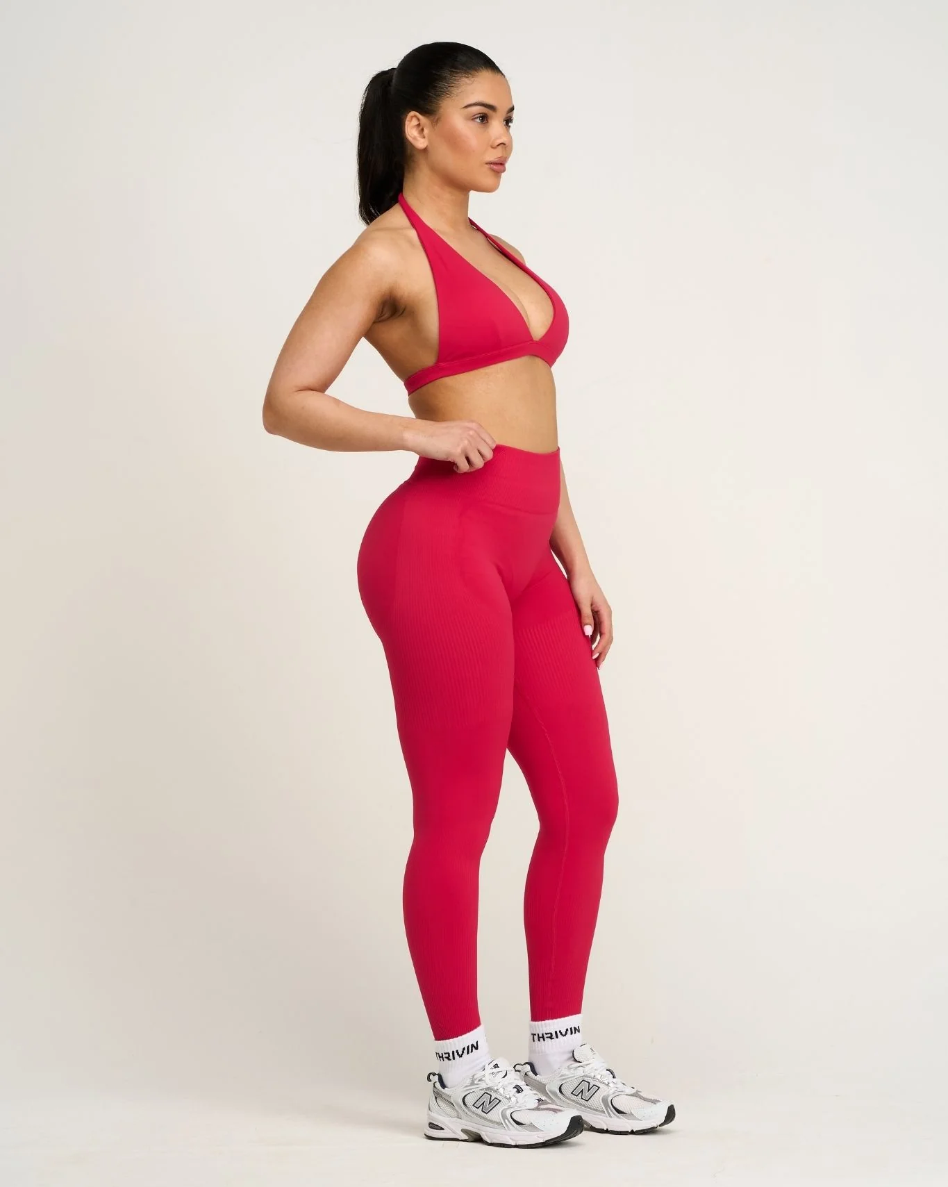 Elevate⢠Sculpting High Waist Scrunch Leggings | Strawberry - Image 5