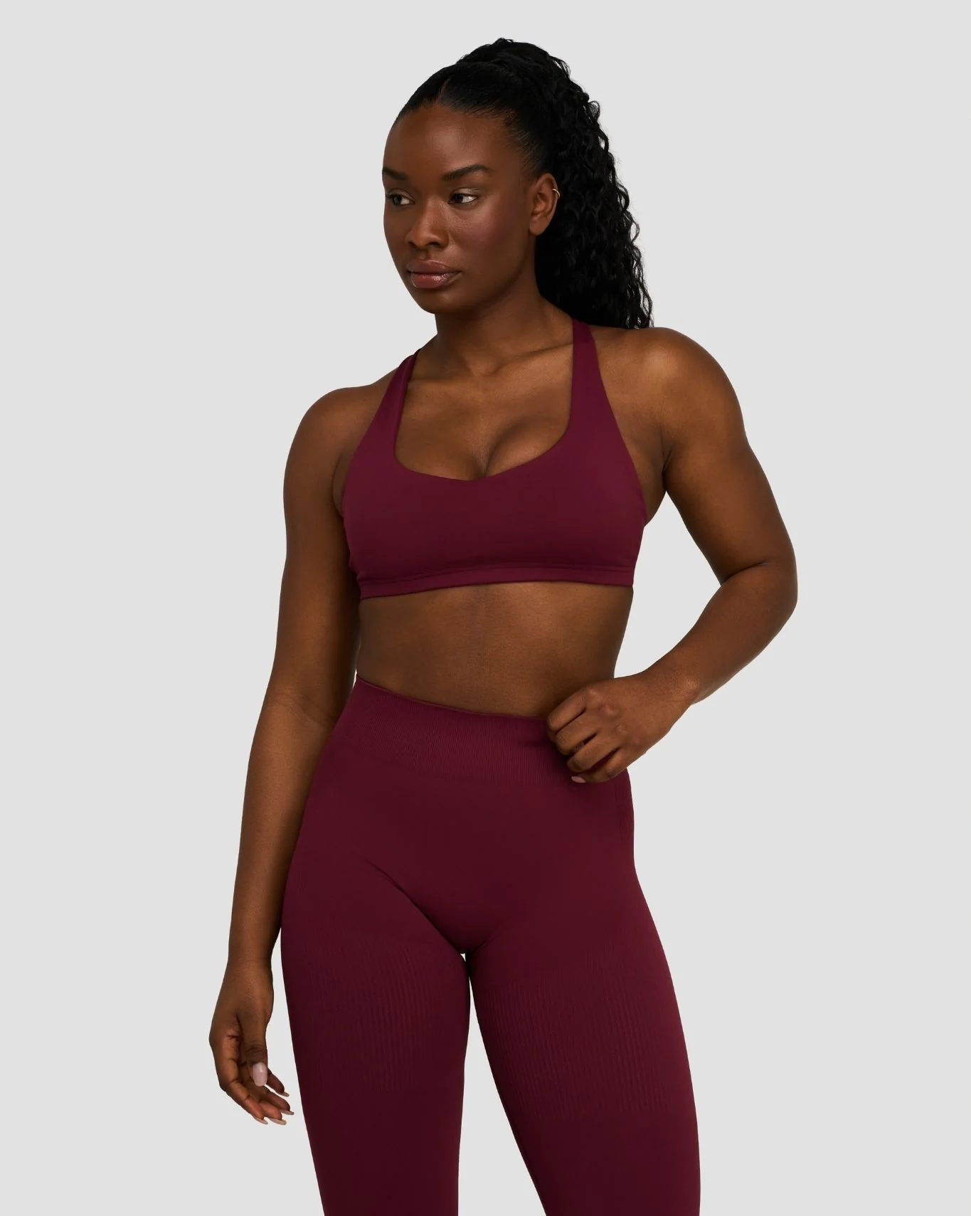 Elevate™ Sculpting Medium Impact Multiway Bra | Merlot - Image 3