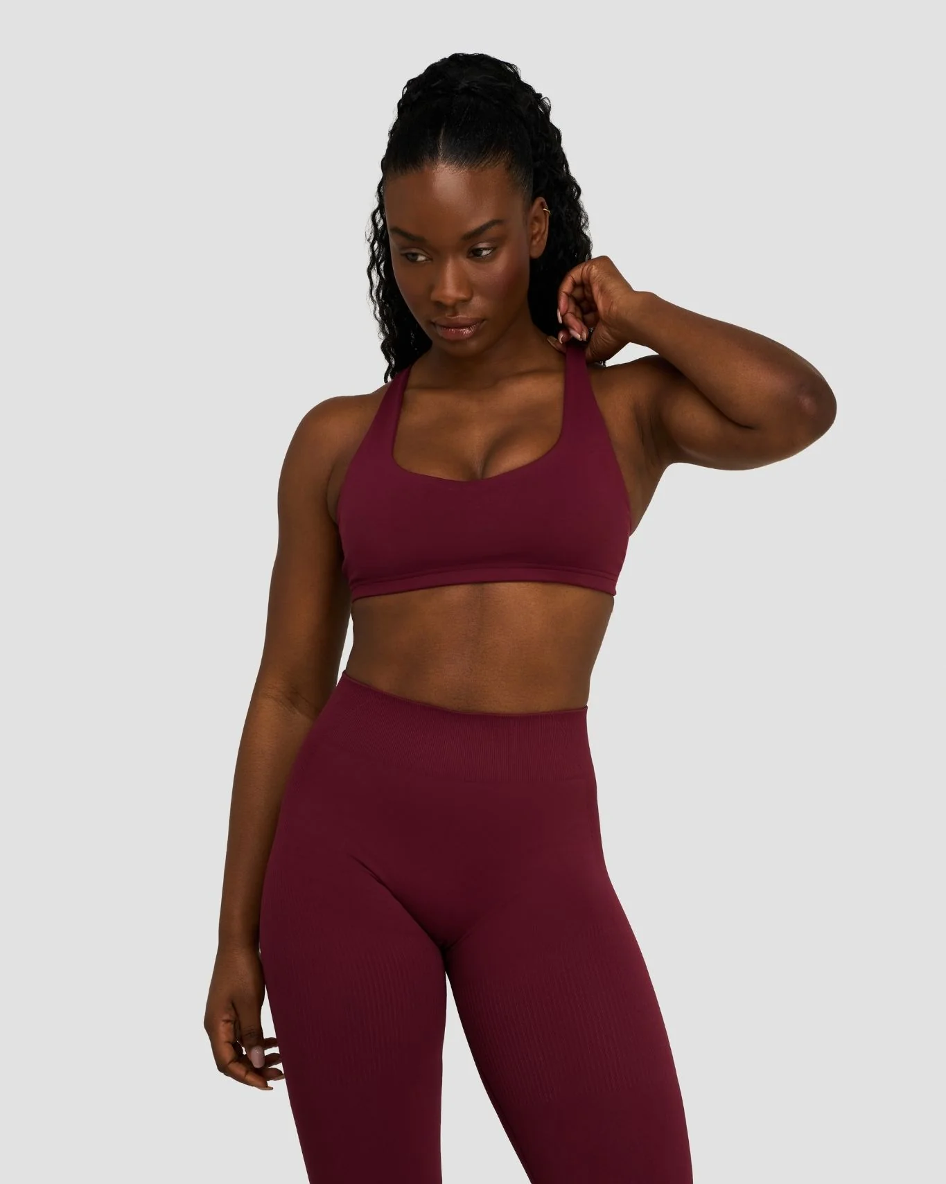 Elevate™ Sculpting Medium Impact Multiway Bra | Merlot - Image 4