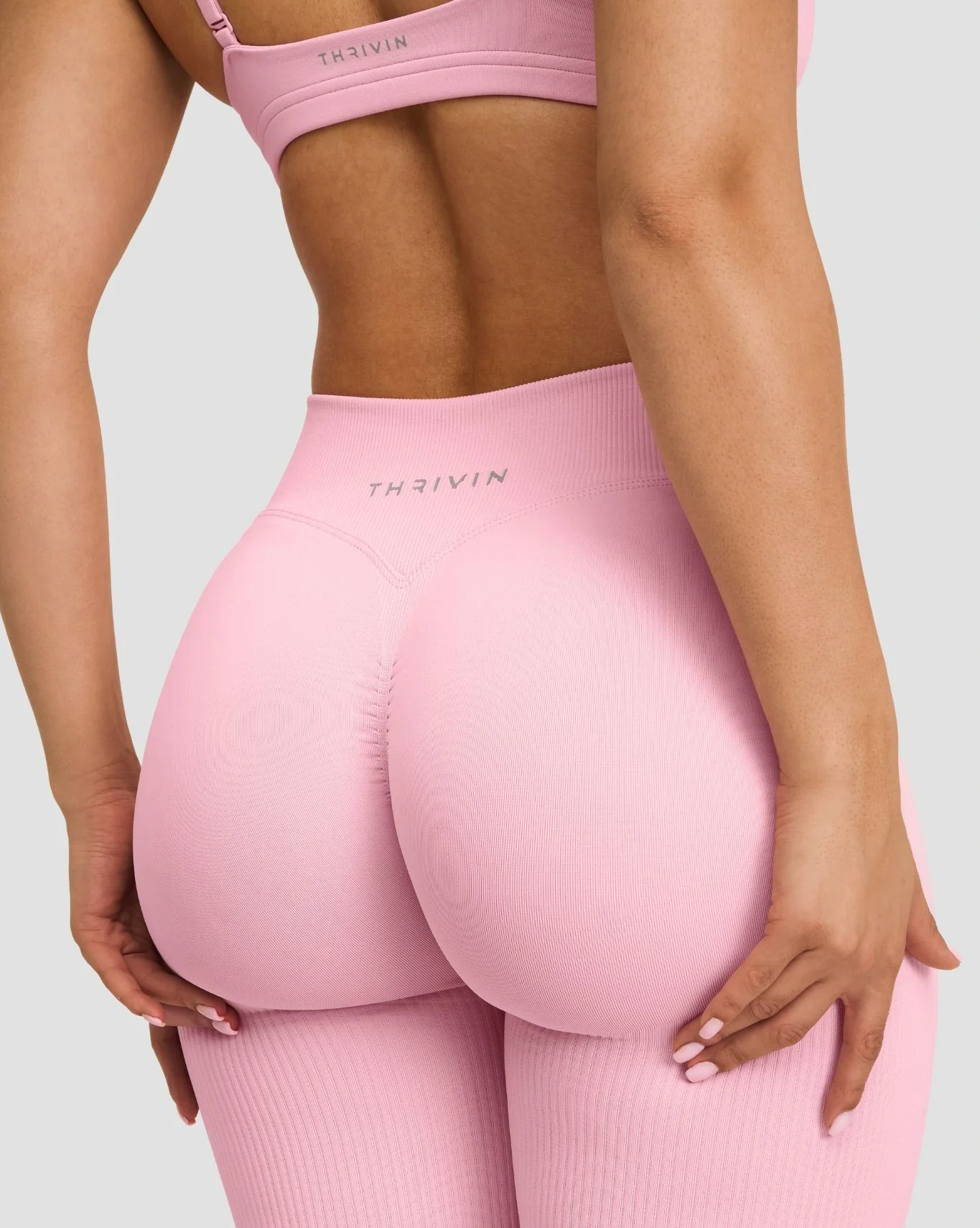 Elevate⢠Sculpting Mid V-Waist Scrunch Flare | Cotton Pink - Image 2