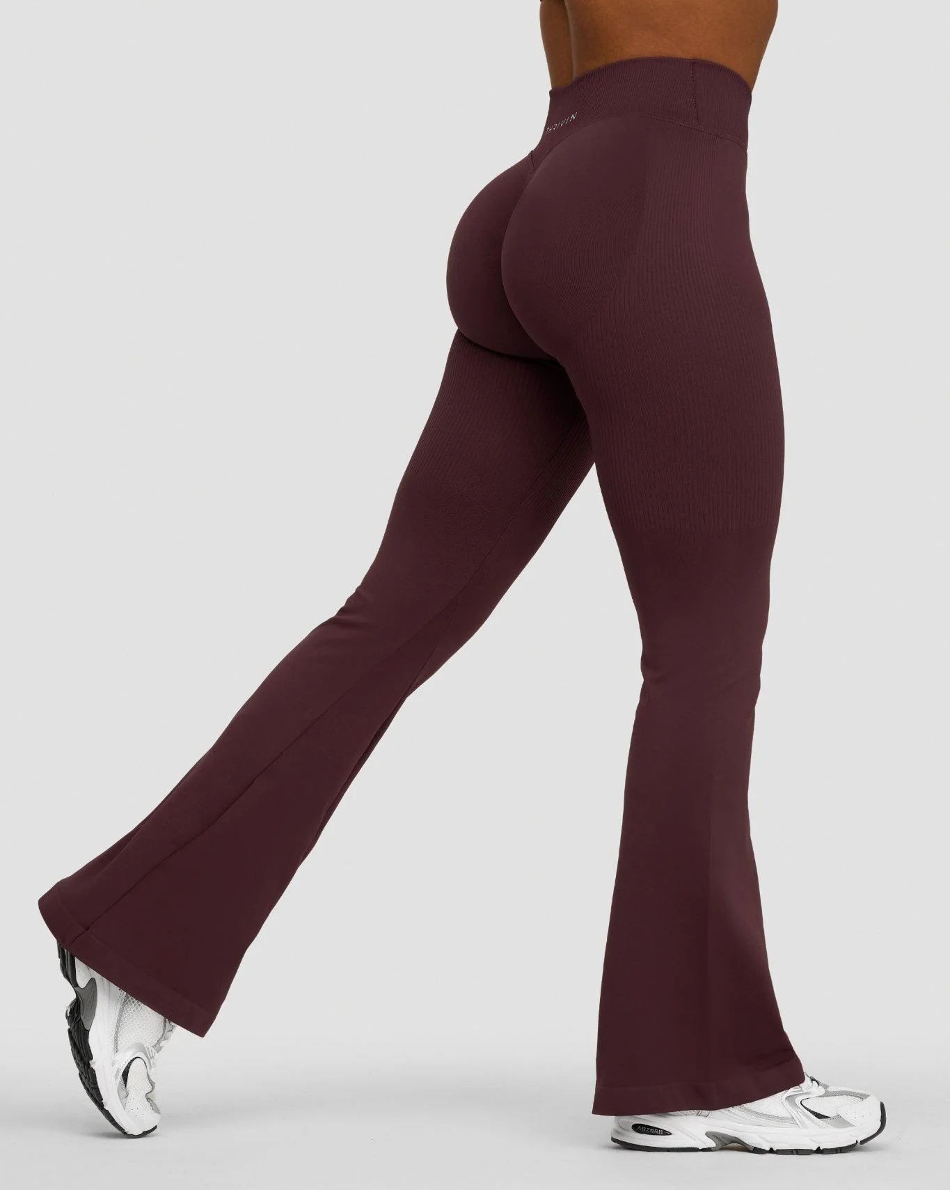 Elevate™ Sculpting Mid V-Waist Scrunch Flare | Dark Mauve - Image 5