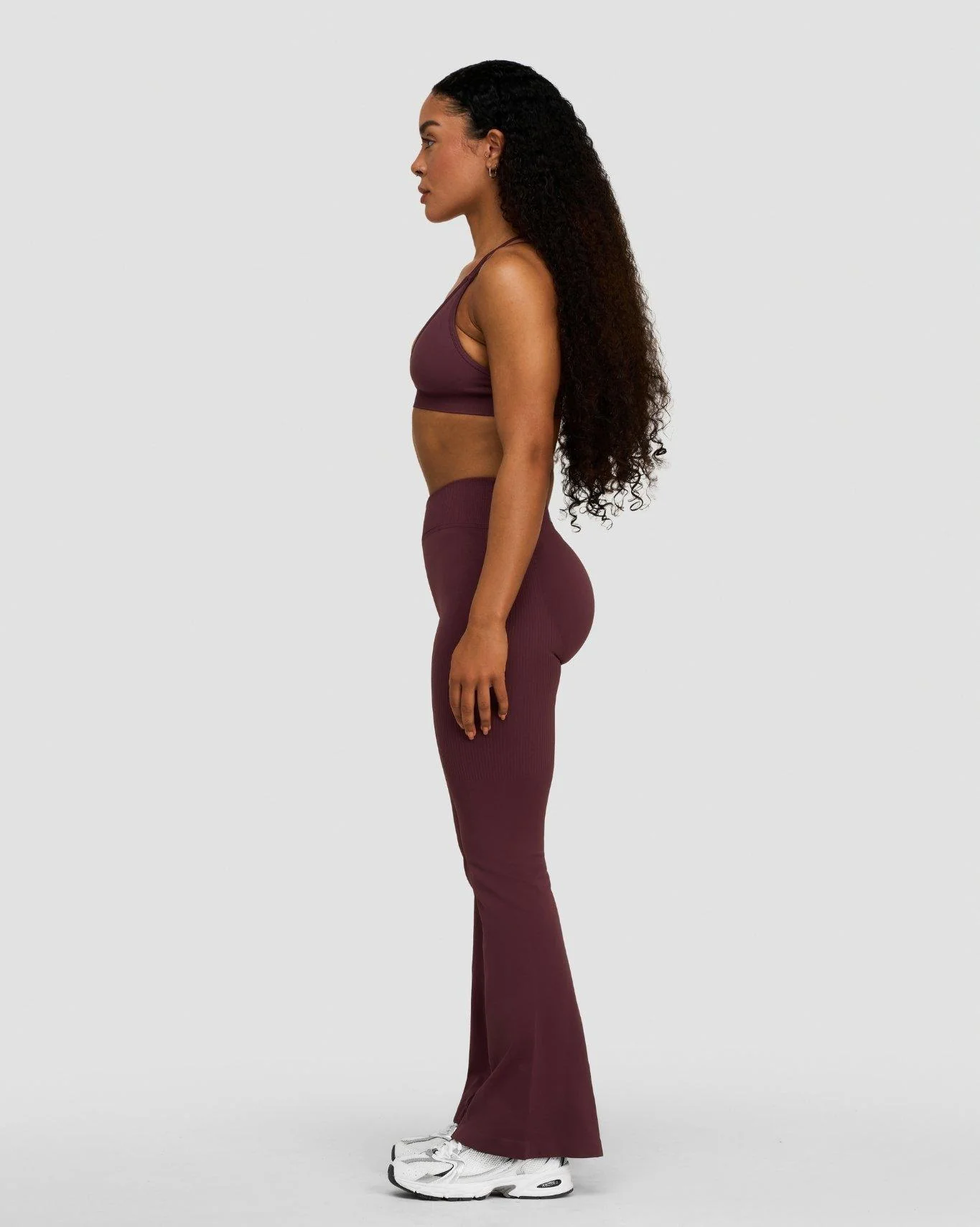 Elevate™ Sculpting Mid V-Waist Scrunch Flare | Dark Mauve - Image 6