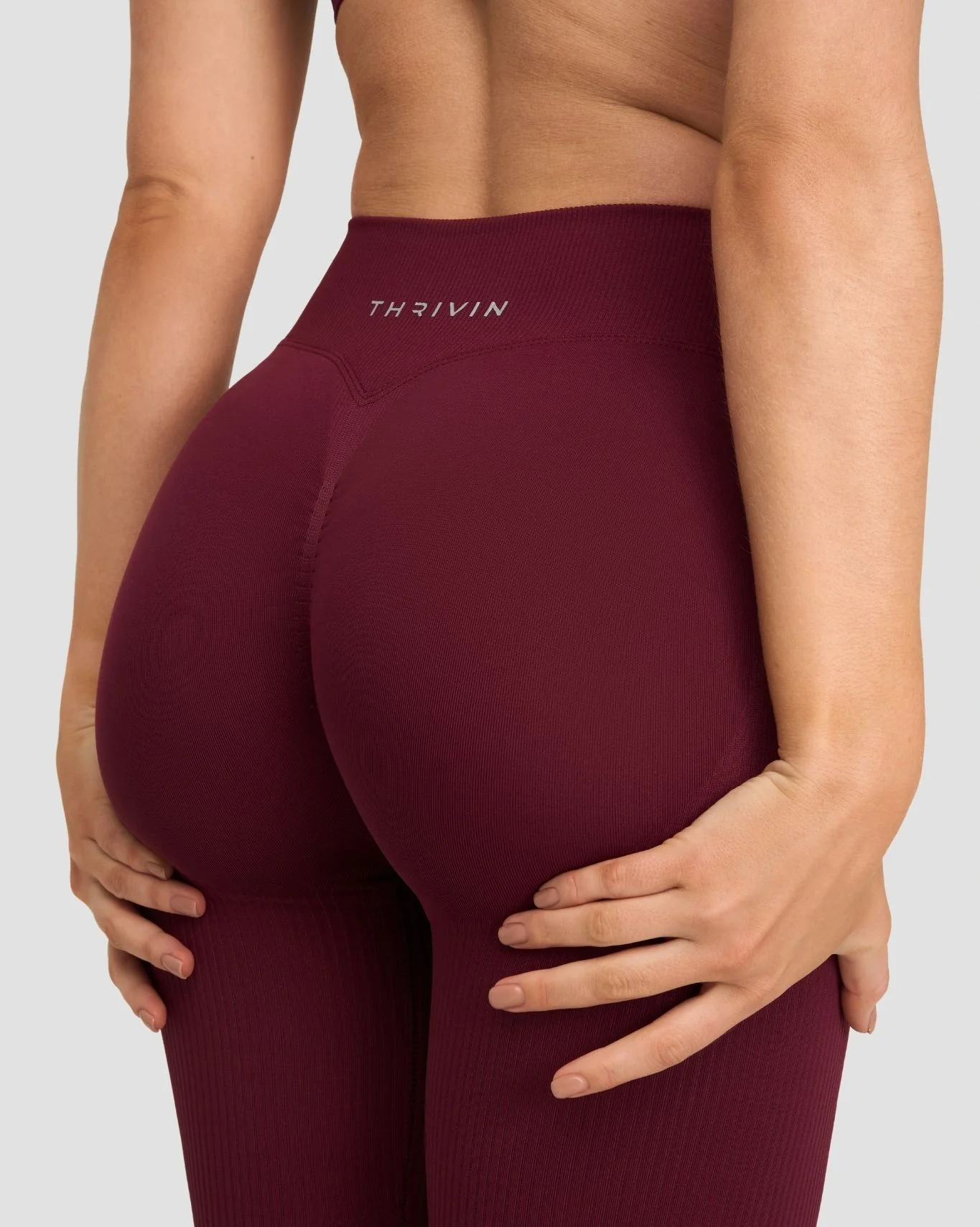 Elevate⢠Sculpting Mid V-Waist Scrunch Flare | Merlot - Image 2