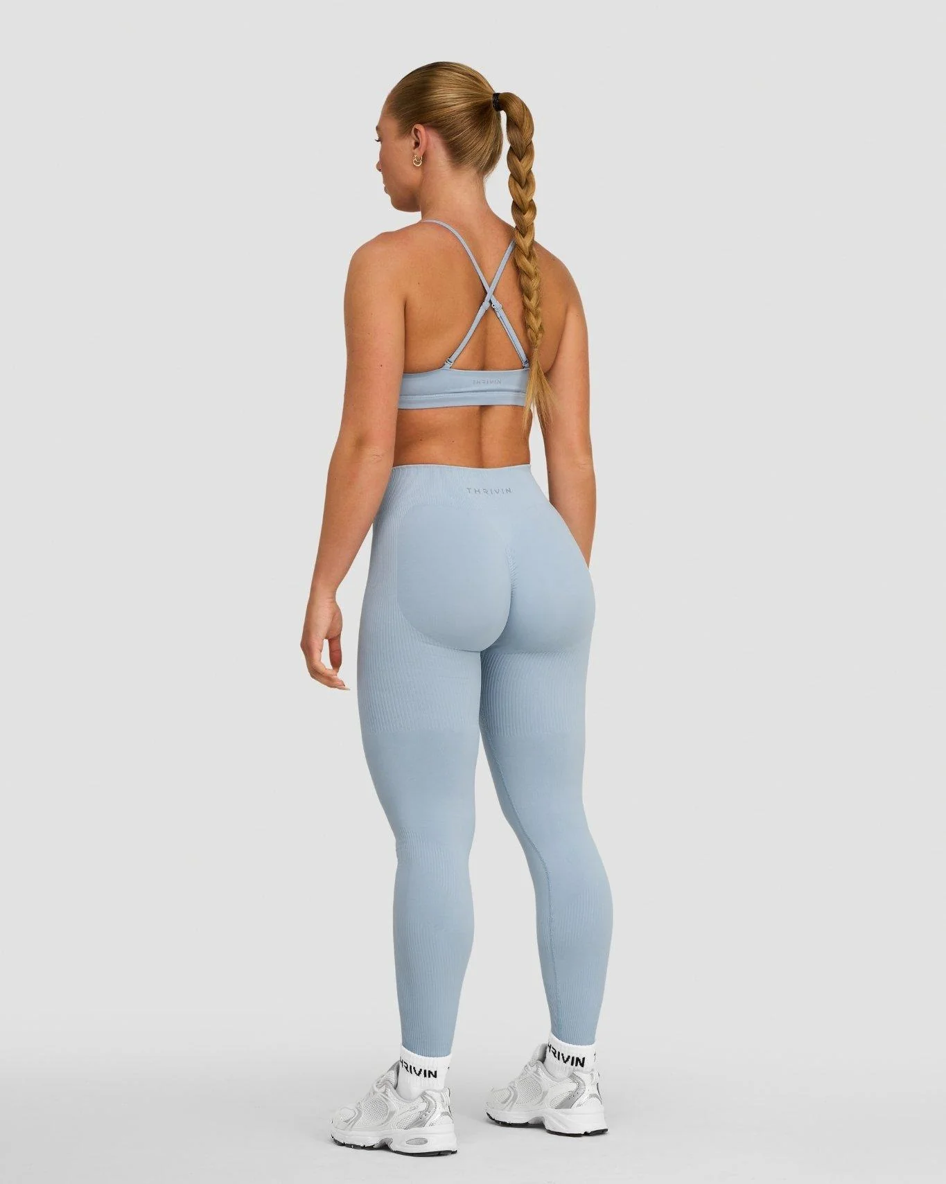 Elevate™ Sculpting Mid Waist Scrunch Leggings | Blue Haze - Image 4