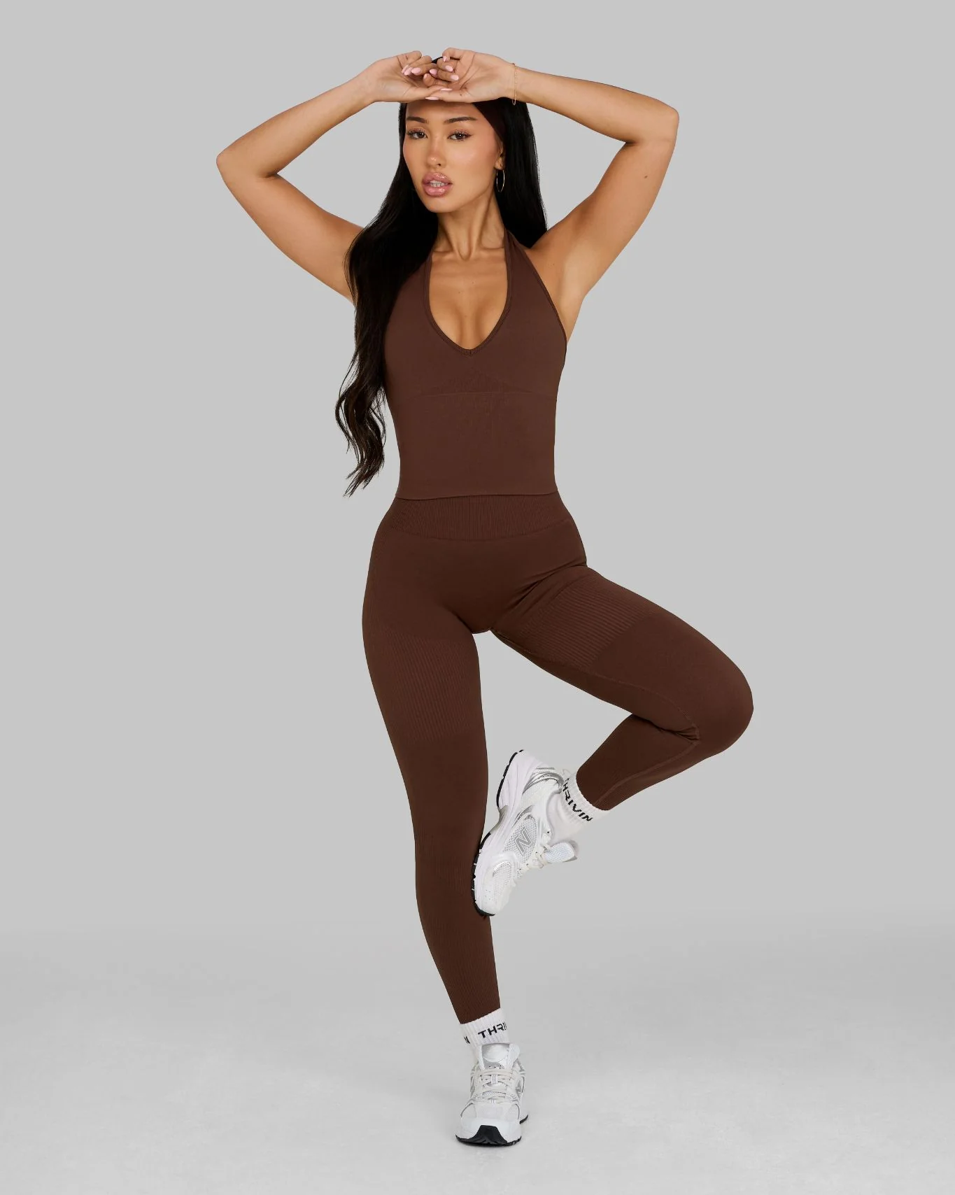 Elevate™ Sculpting Mid Waist Scrunch Leggings | Bourbon Brown - Image 5