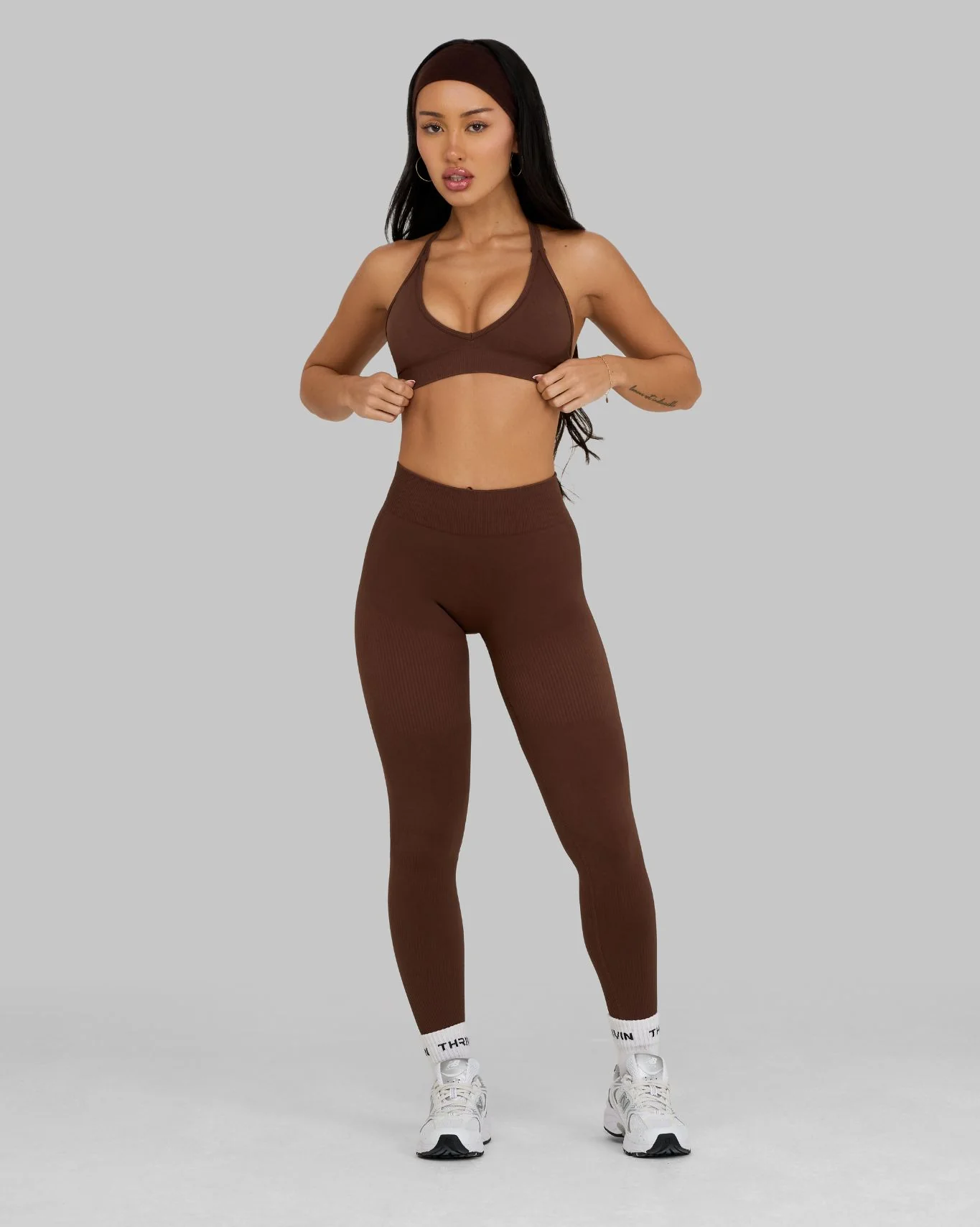 Elevate™ Sculpting Mid Waist Scrunch Leggings | Bourbon Brown - Image 6