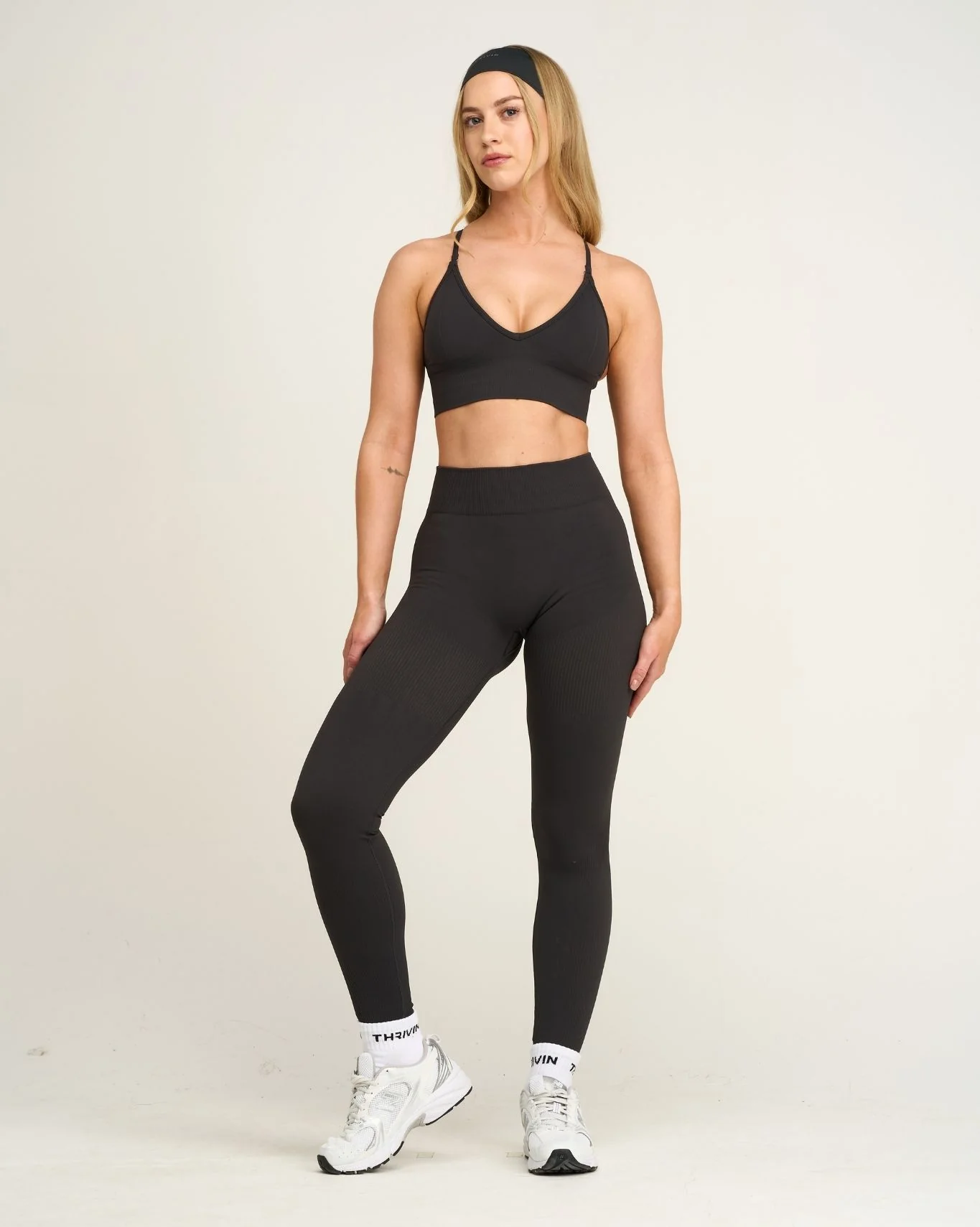 Elevate™ Sculpting Mid Waist Scrunch Leggings | Charcoal Grey - Image 3