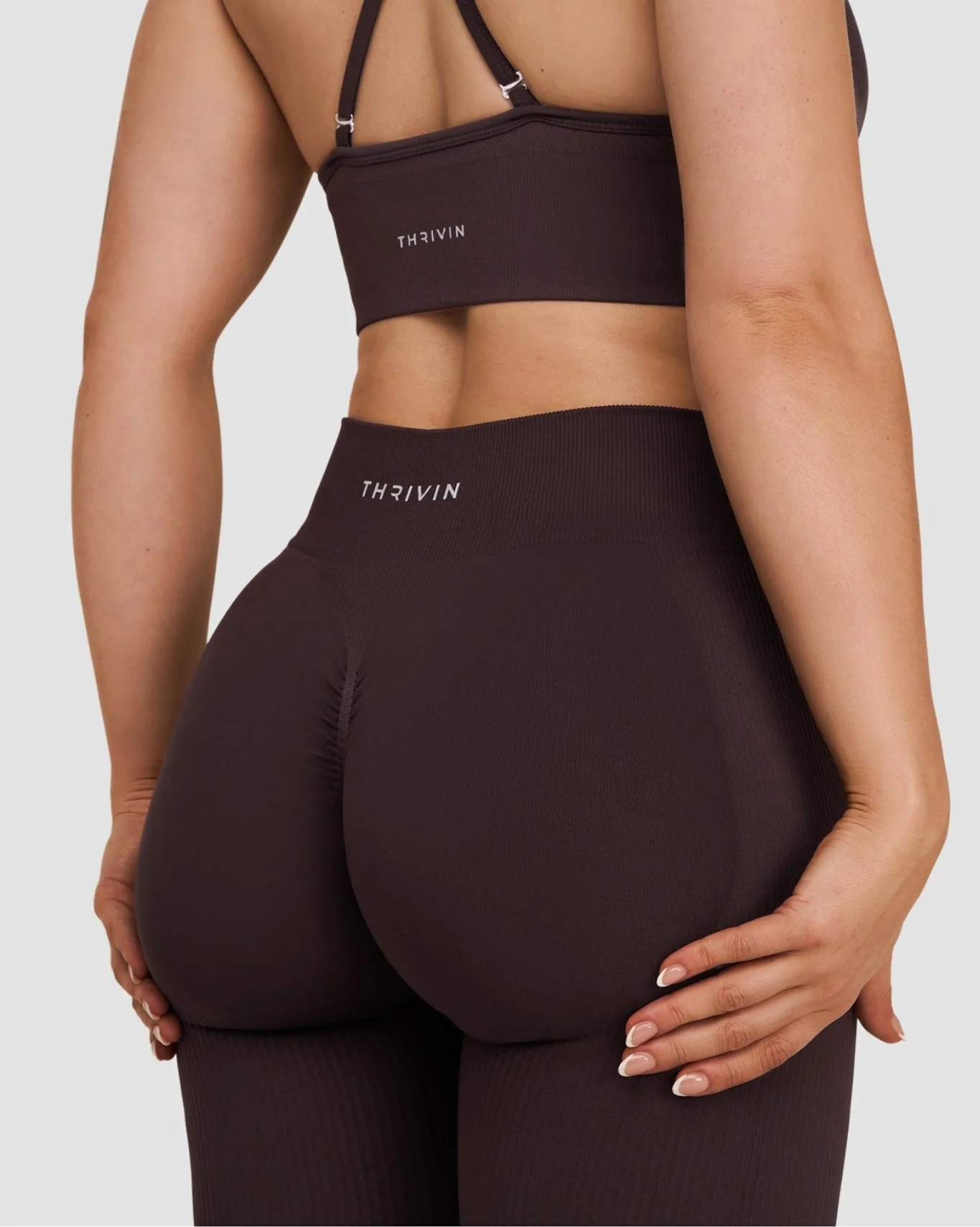 Elevate™ Sculpting Mid Waist Scrunch Leggings | Coffee - Image 2