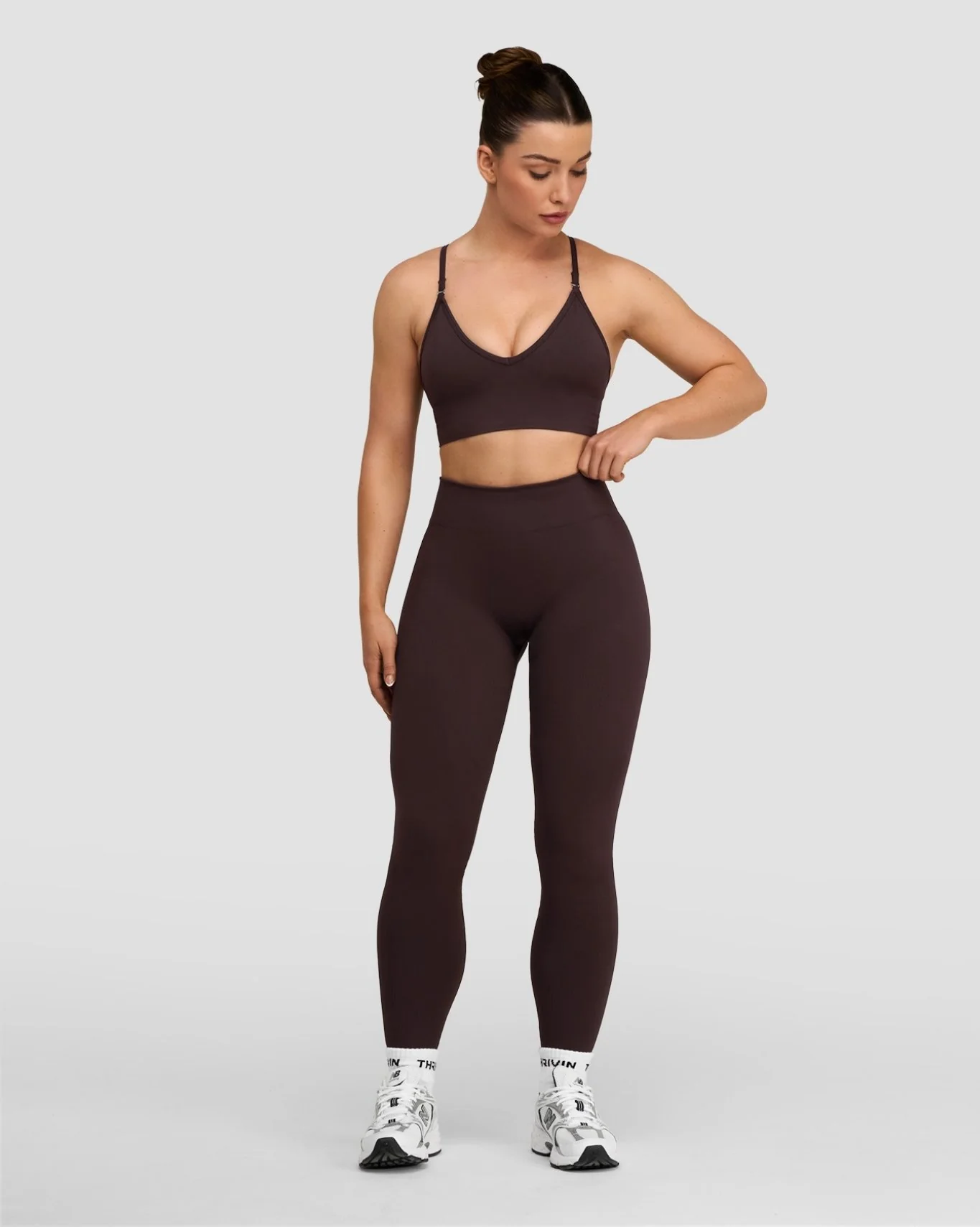 Elevate™ Sculpting Mid Waist Scrunch Leggings | Coffee - Image 3