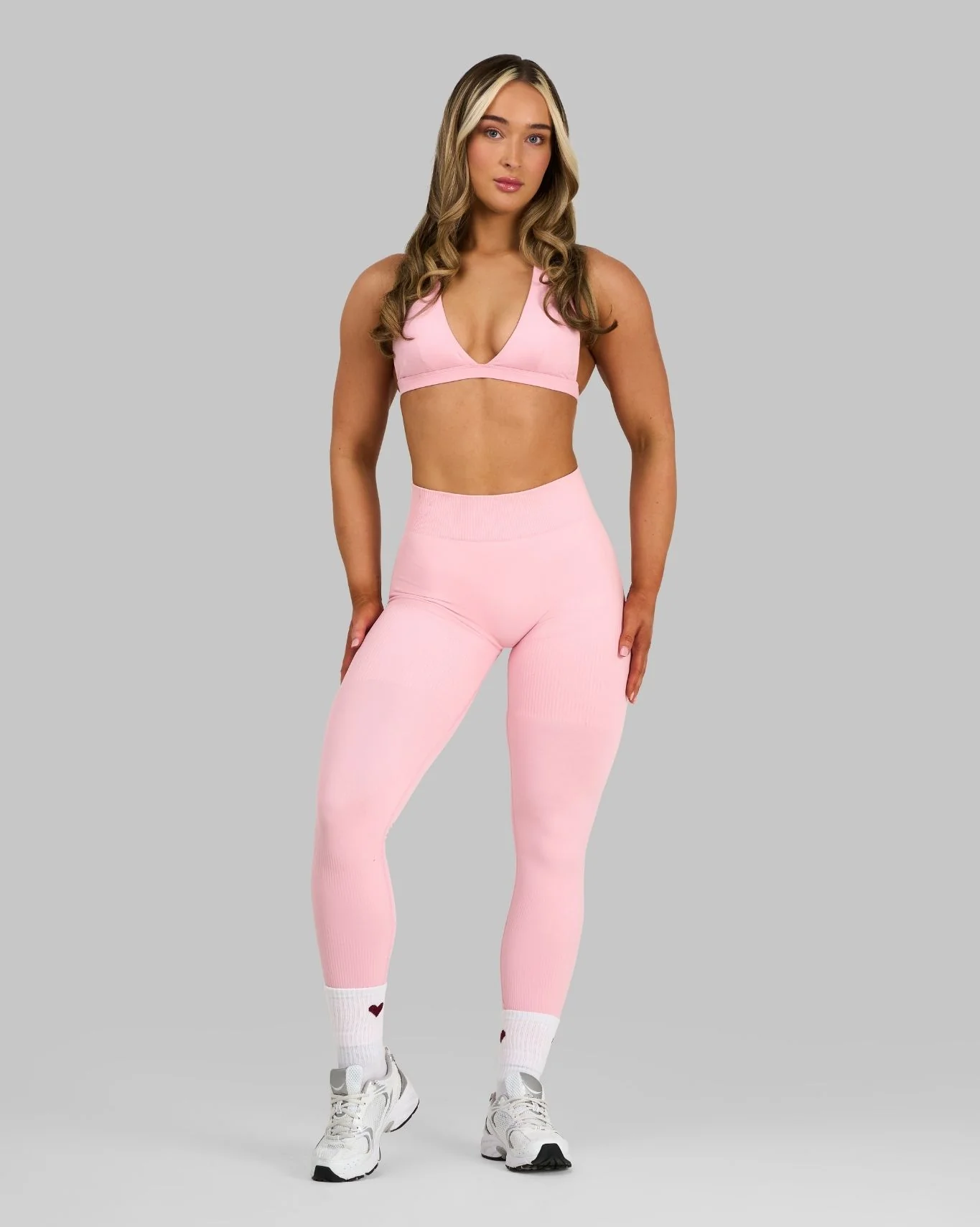 Elevate⢠Sculpting Mid Waist Scrunch Leggings | Cotton Pink - Image 6