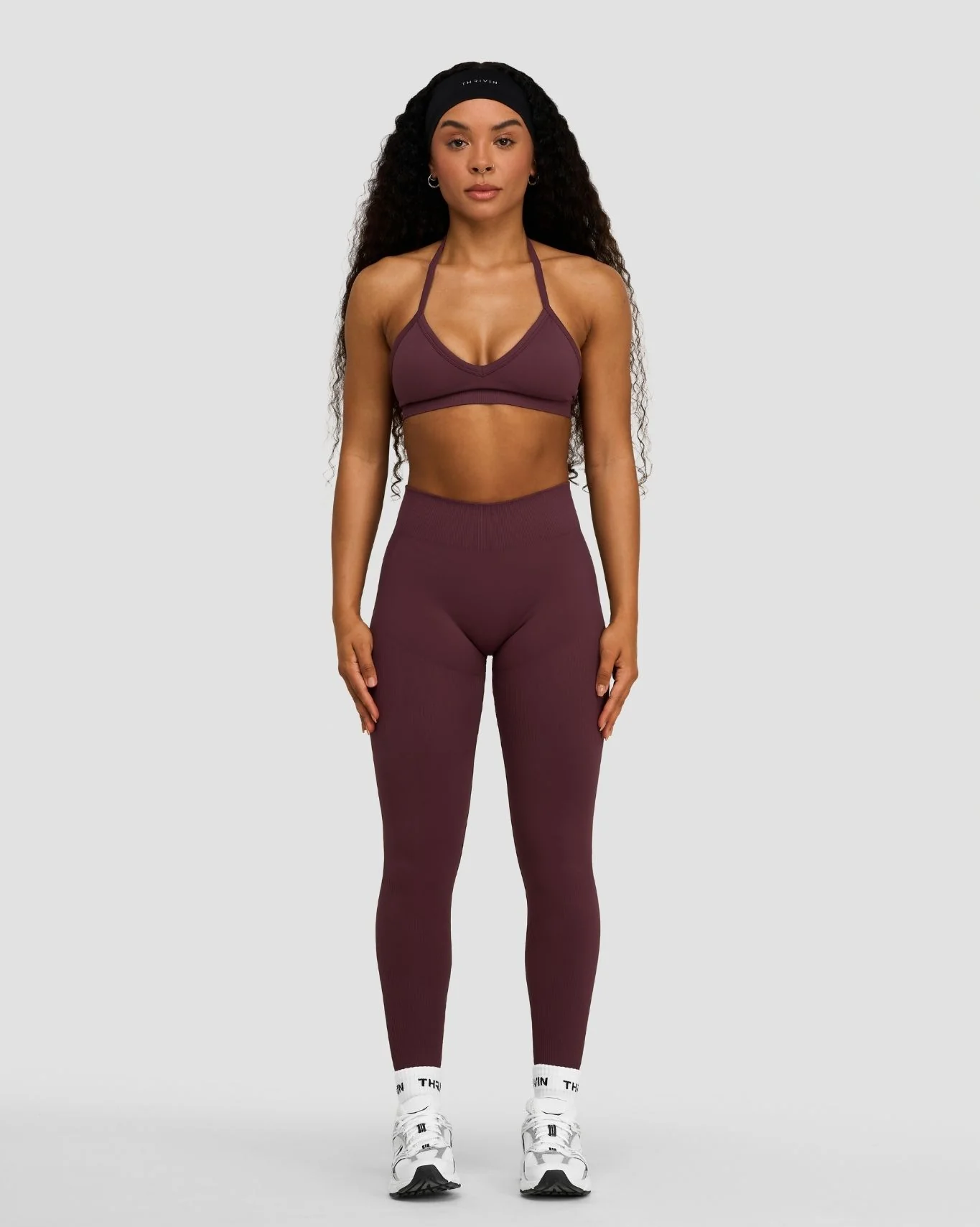Elevate⢠Sculpting Mid Waist Scrunch Leggings | Dark Mauve - Image 5
