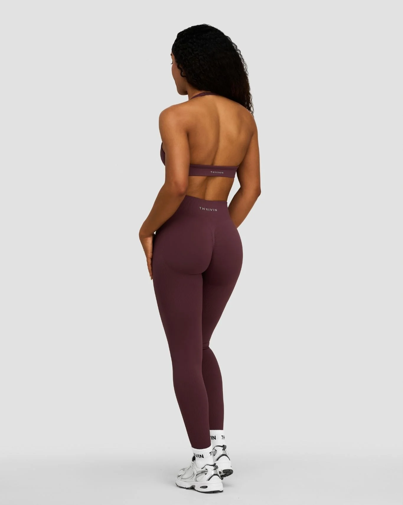 Elevate⢠Sculpting Mid Waist Scrunch Leggings | Dark Mauve - Image 6