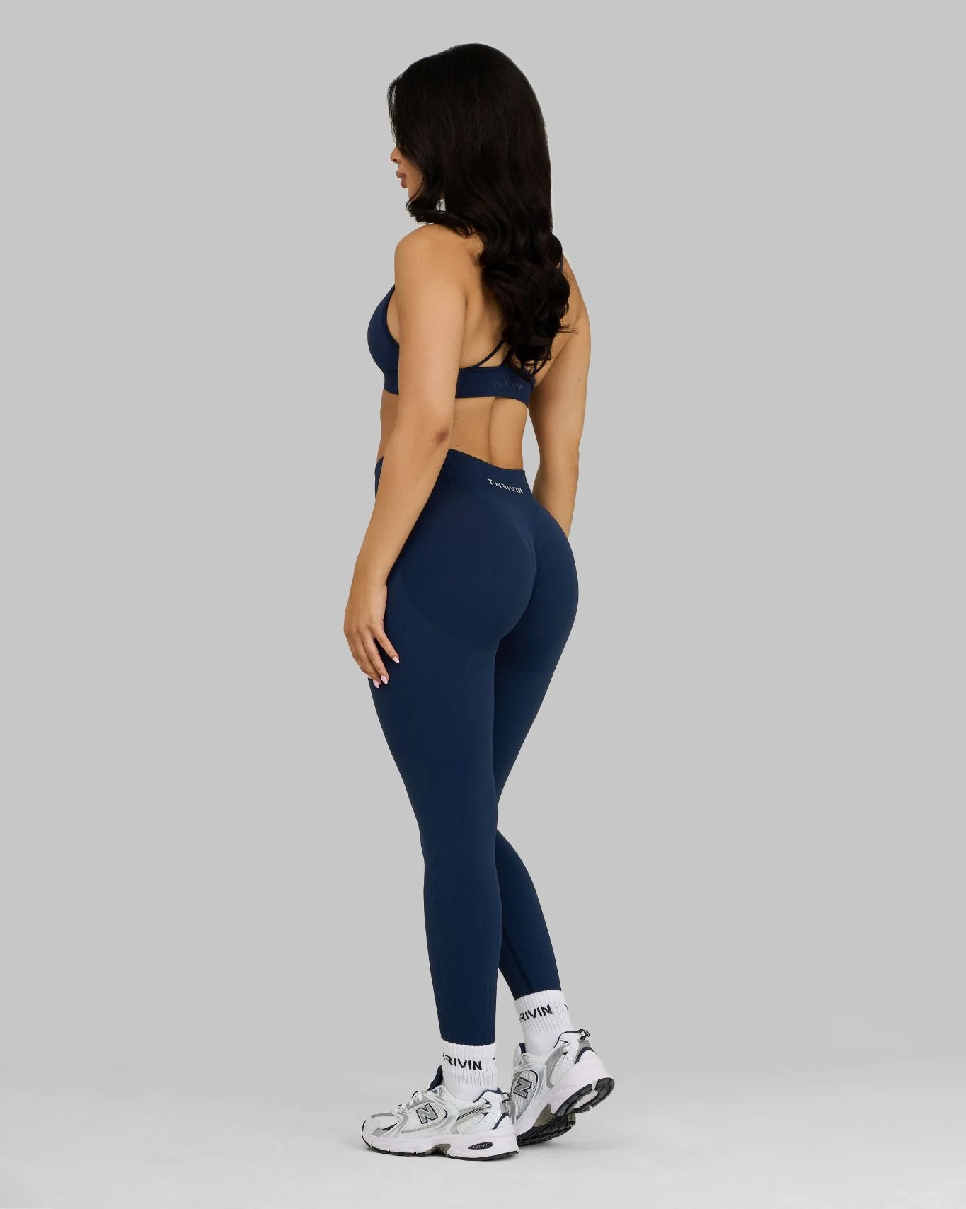 Elevate™ Sculpting Mid Waist Scrunch Leggings | Midnight Navy - Image 4