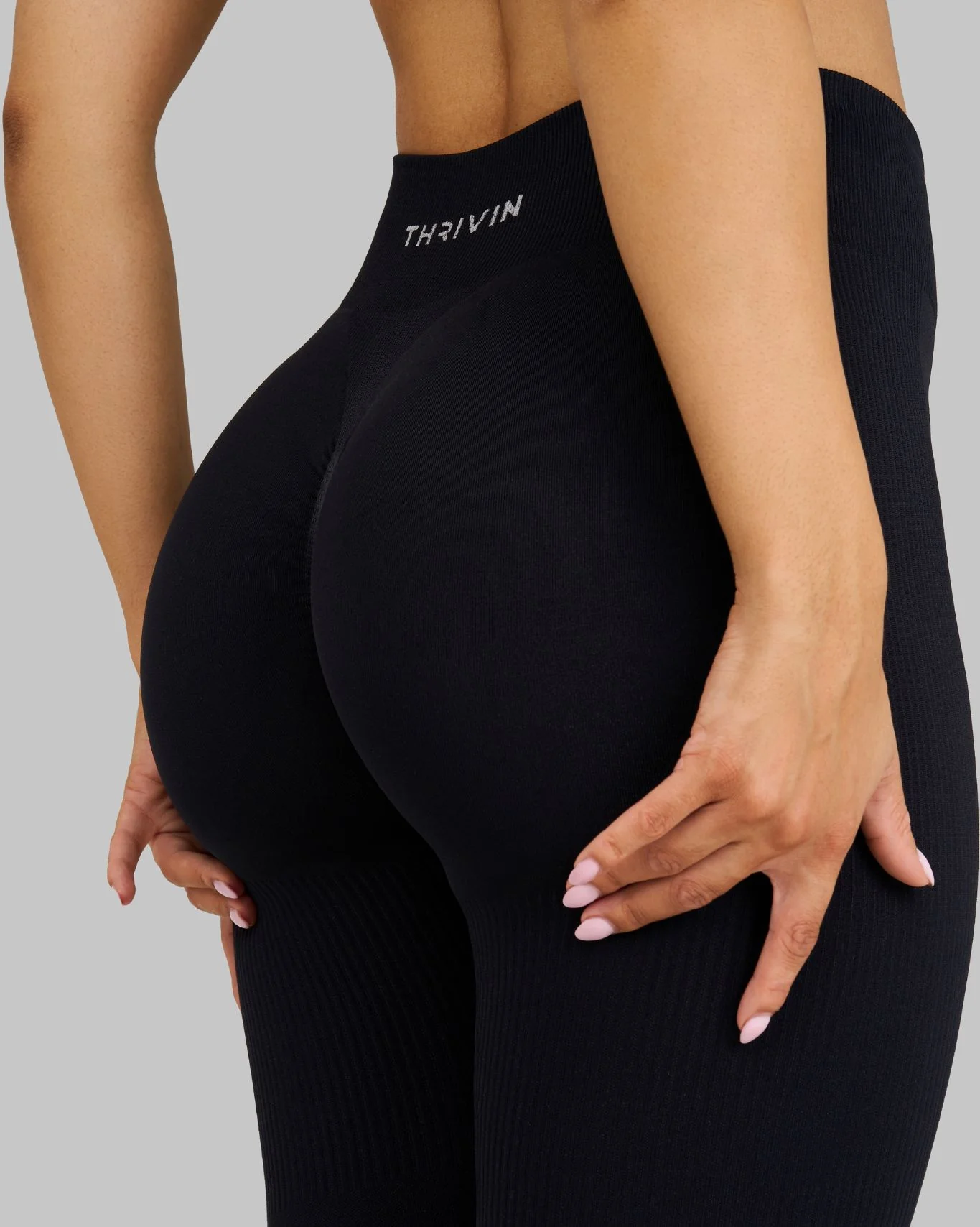 Elevate™ Sculpting Mid Waist Scrunch Leggings | Night Black - Image 2