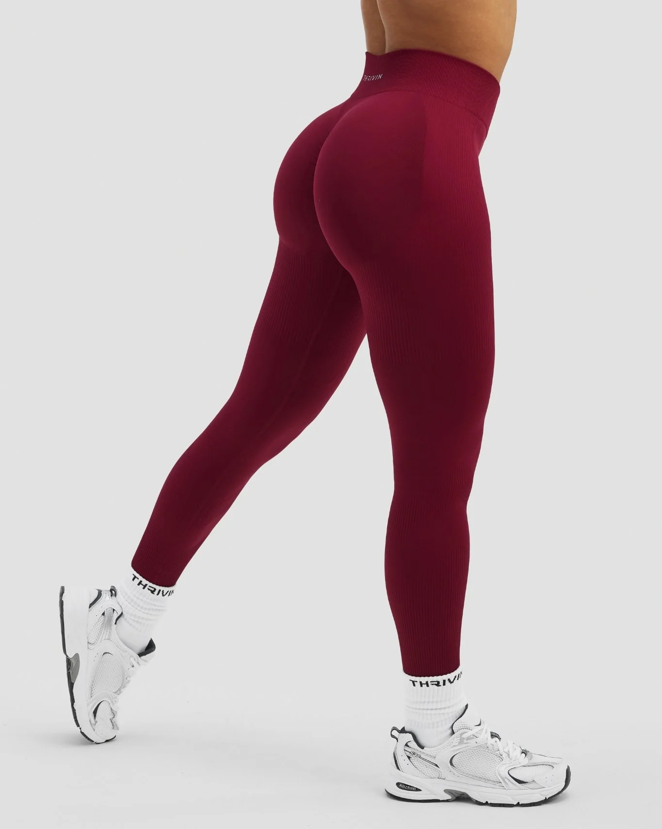 Elevate⢠Sculpting Mid Waist Scrunch Leggings | Raspberry - Image 2