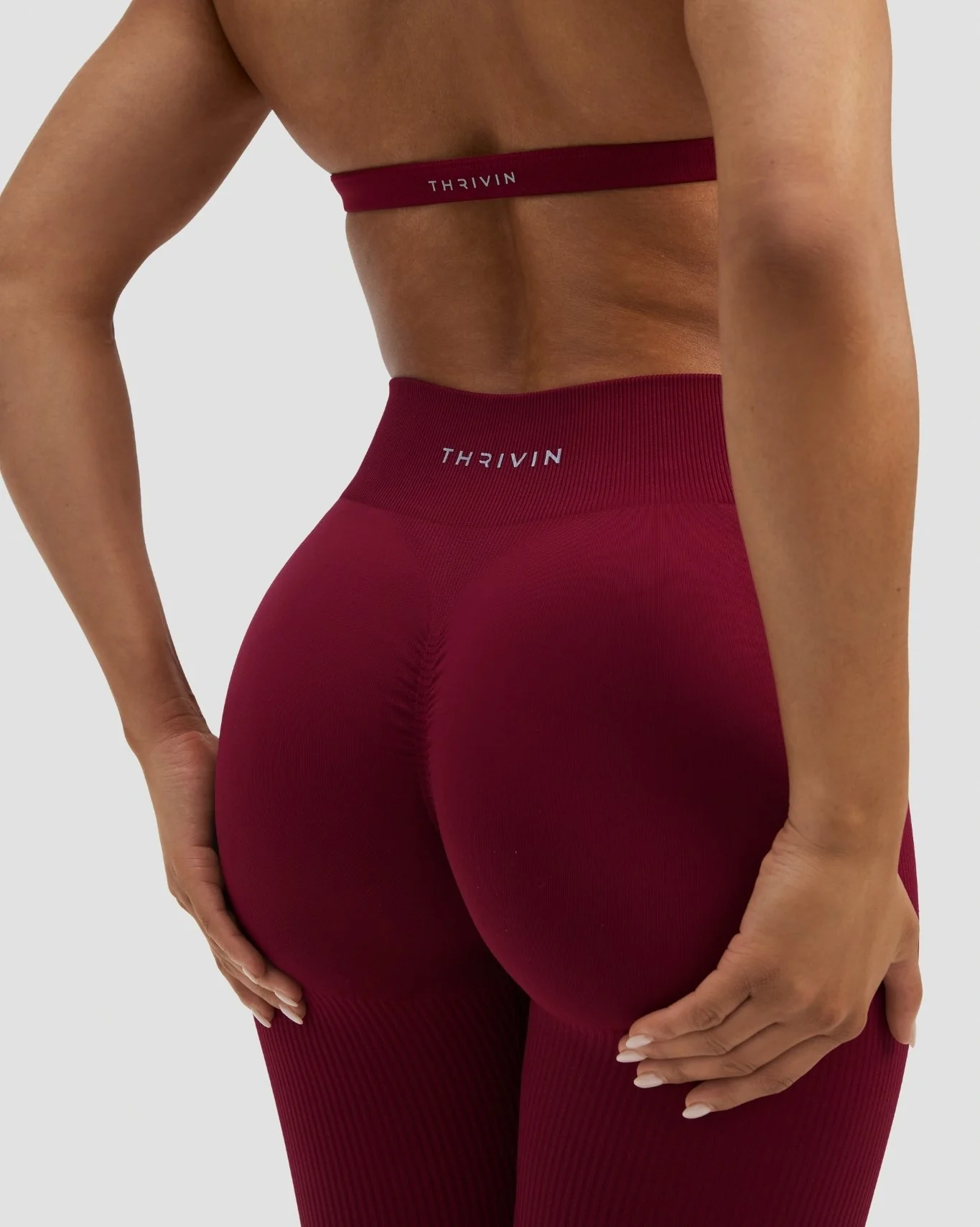 Elevate⢠Sculpting Mid Waist Scrunch Leggings | Raspberry - Image 3