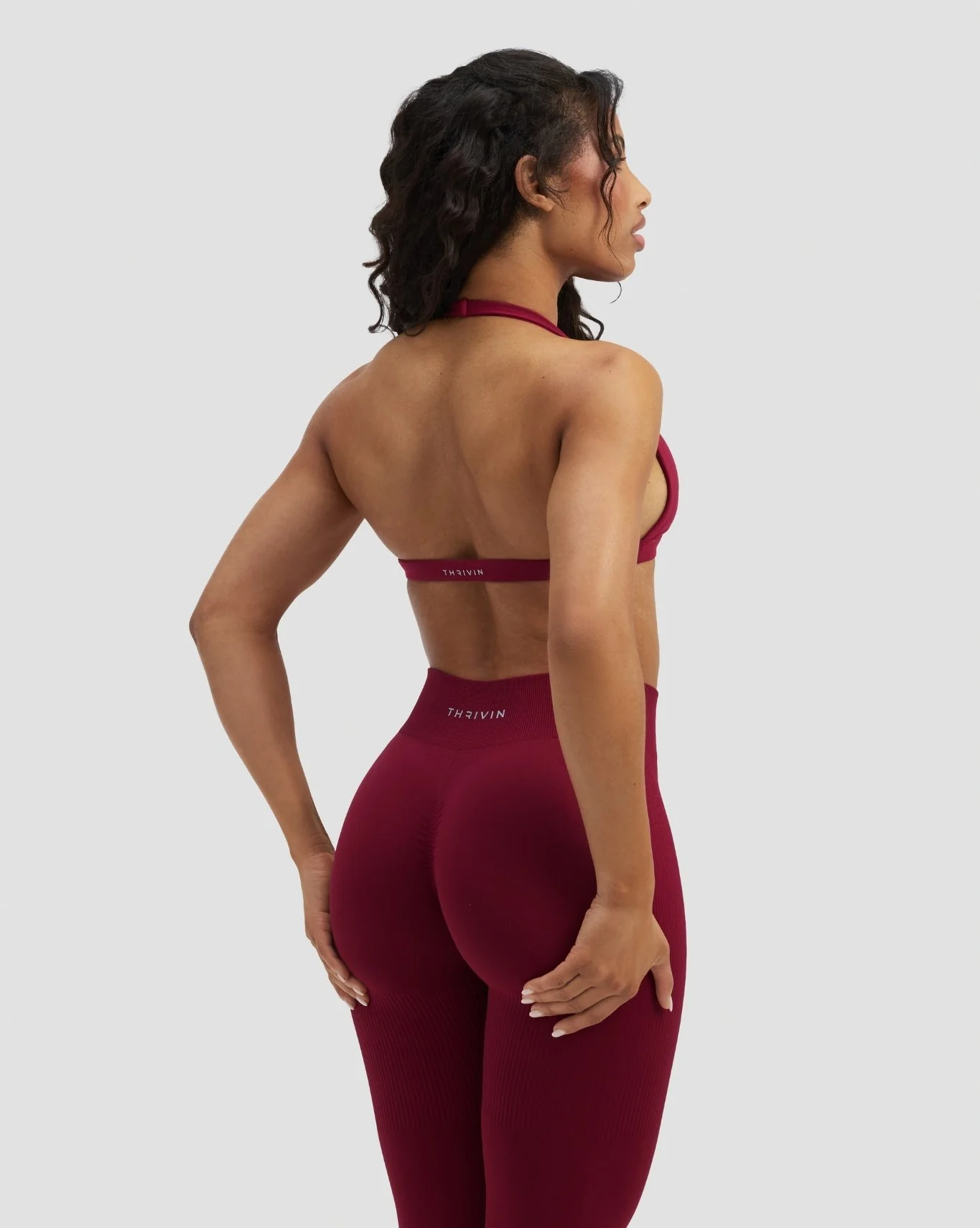 Elevate⢠Sculpting Mid Waist Scrunch Leggings | Raspberry - Image 5