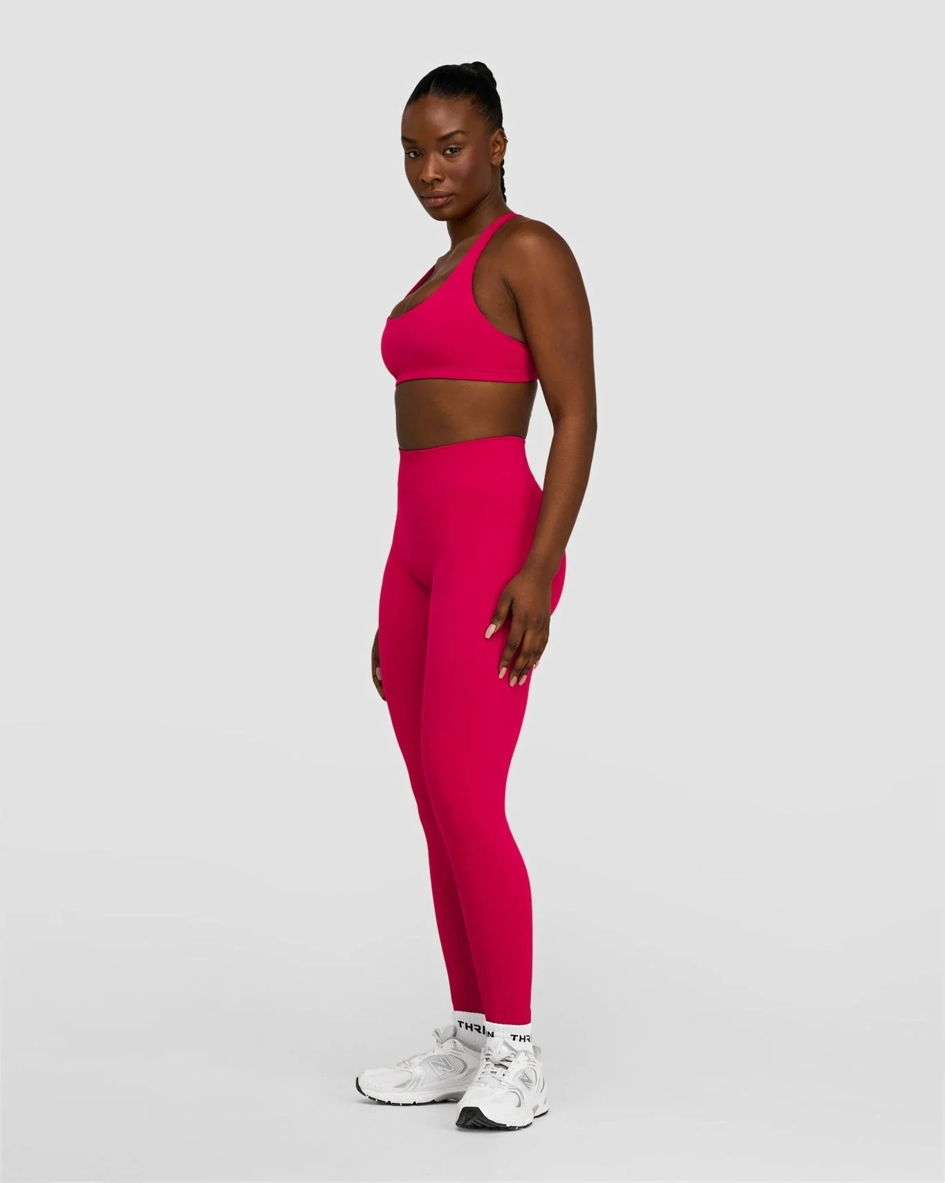 Elevate⢠Sculpting Mid Waist Scrunch Leggings | Strawberry - Image 3