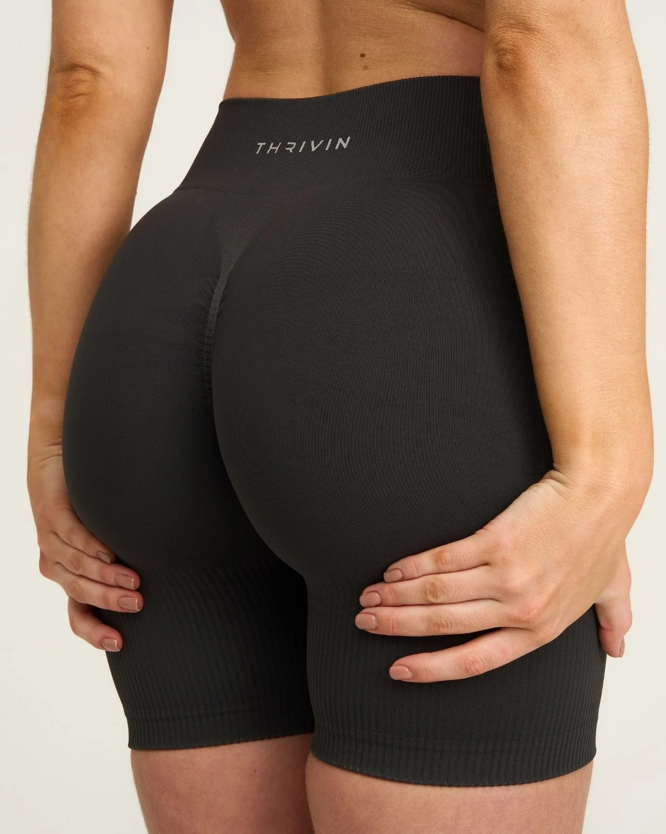 Elevate™ Sculpting Mid Waist Scrunch Shorts | Charcoal Grey - Image 2