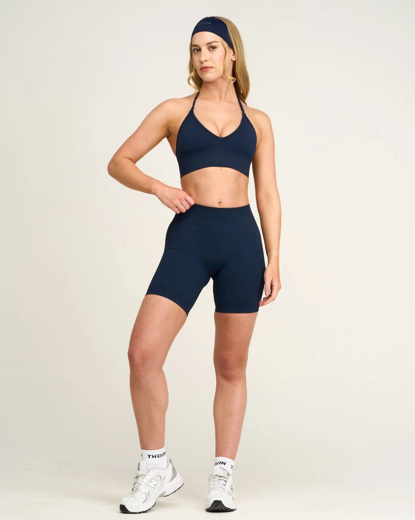 Elevate™ Sculpting Mid Waist Scrunch Shorts | Midnight Navy - Image 3