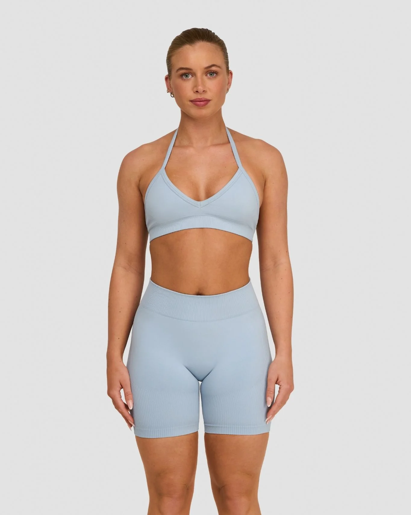 Elevate⢠Sculpting Seamless Adjustable Halter Bra | Blue Haze - Image 3