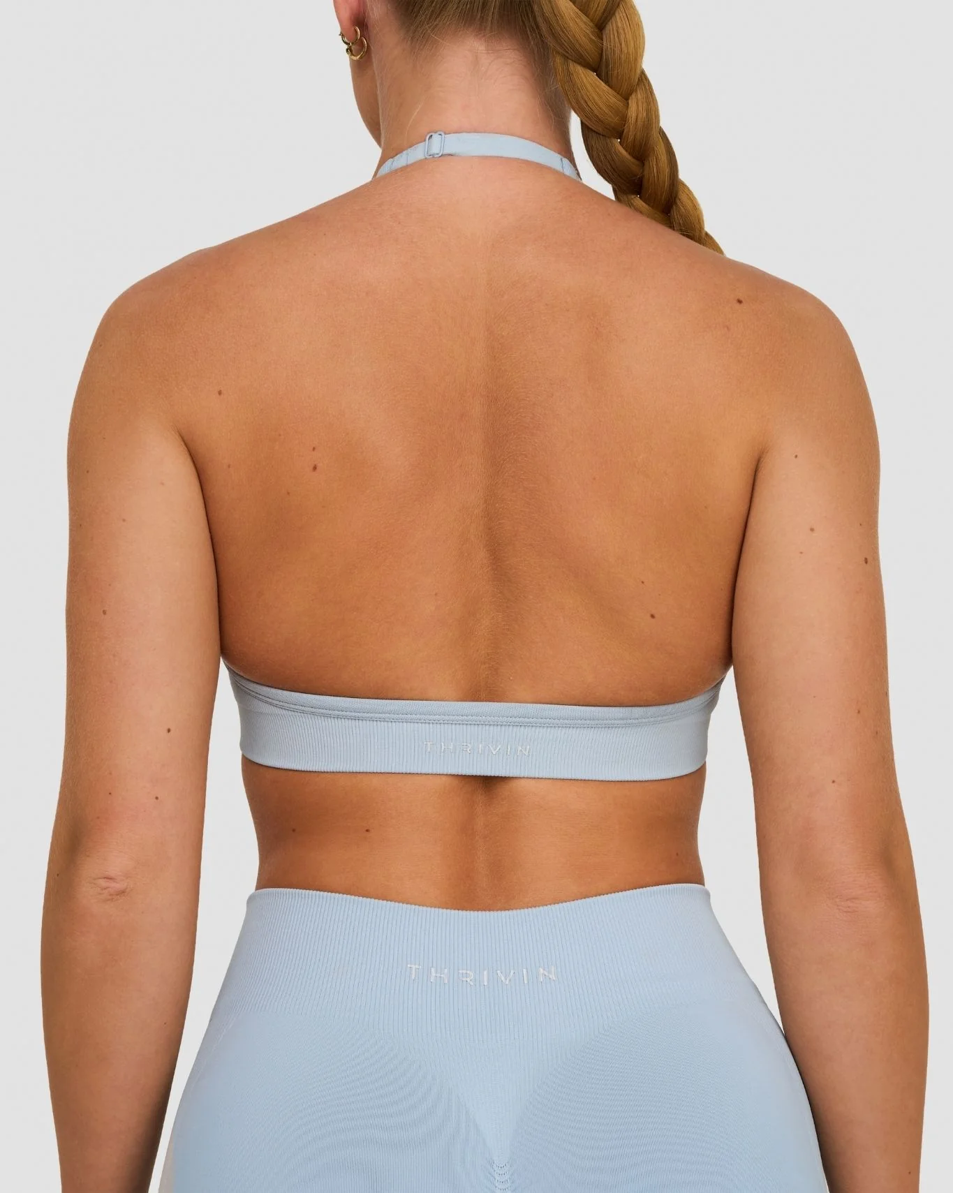 Elevate⢠Sculpting Seamless Adjustable Halter Bra | Blue Haze - Image 6