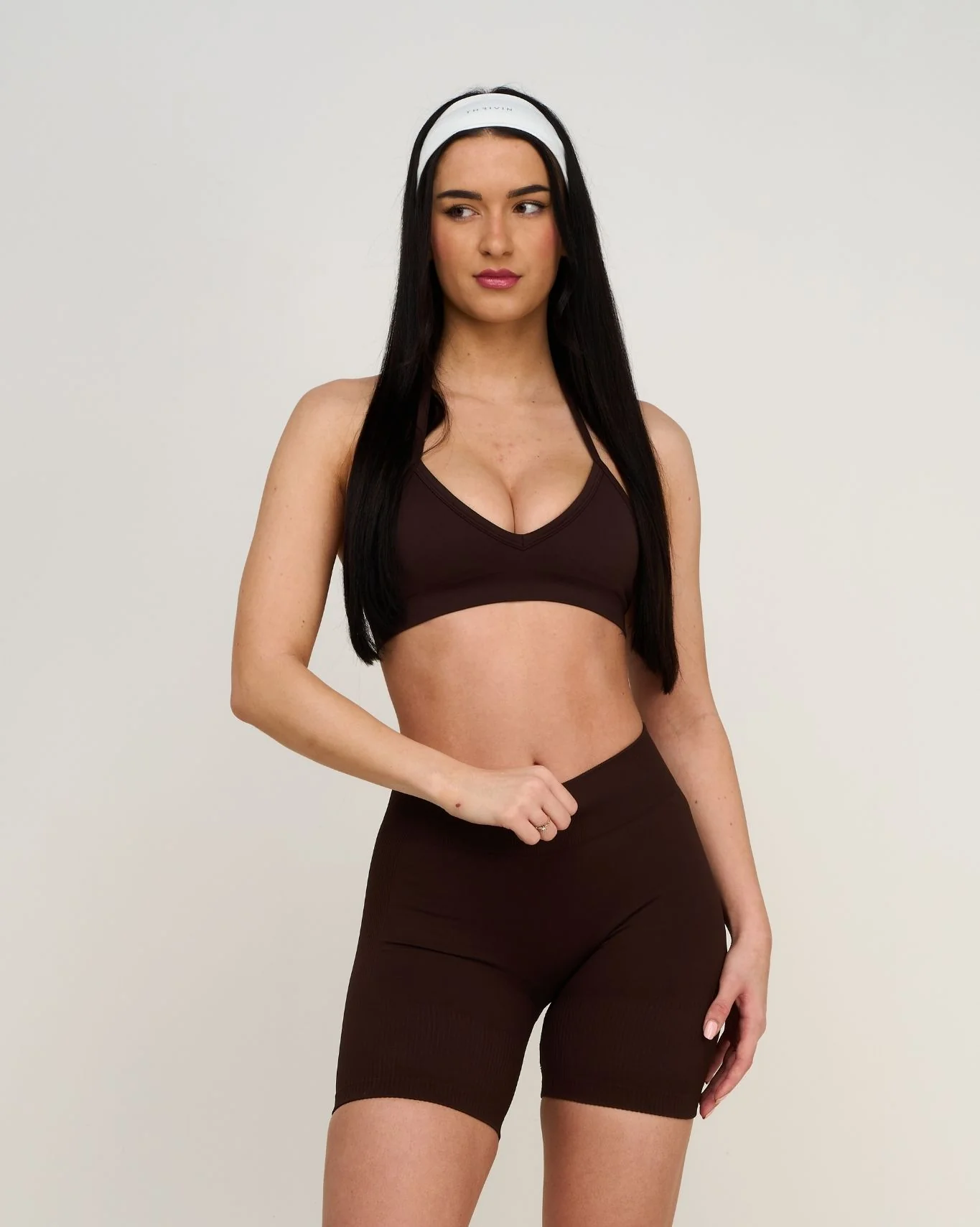 Elevate™ Sculpting Seamless Adjustable Halter Bra | Coffee - Image 3