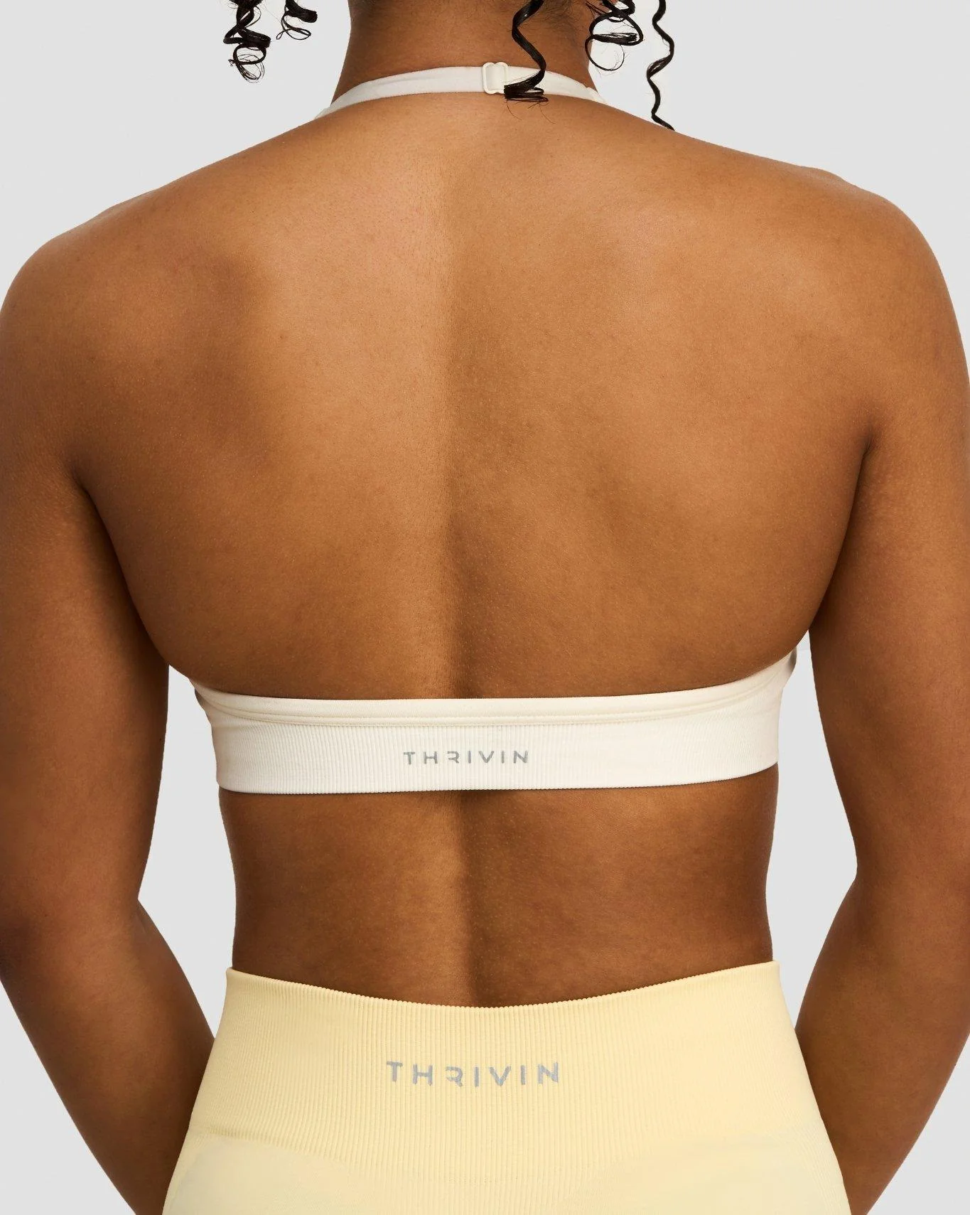 Elevate™ Sculpting Seamless Adjustable Halter Bra | Cream - Image 4