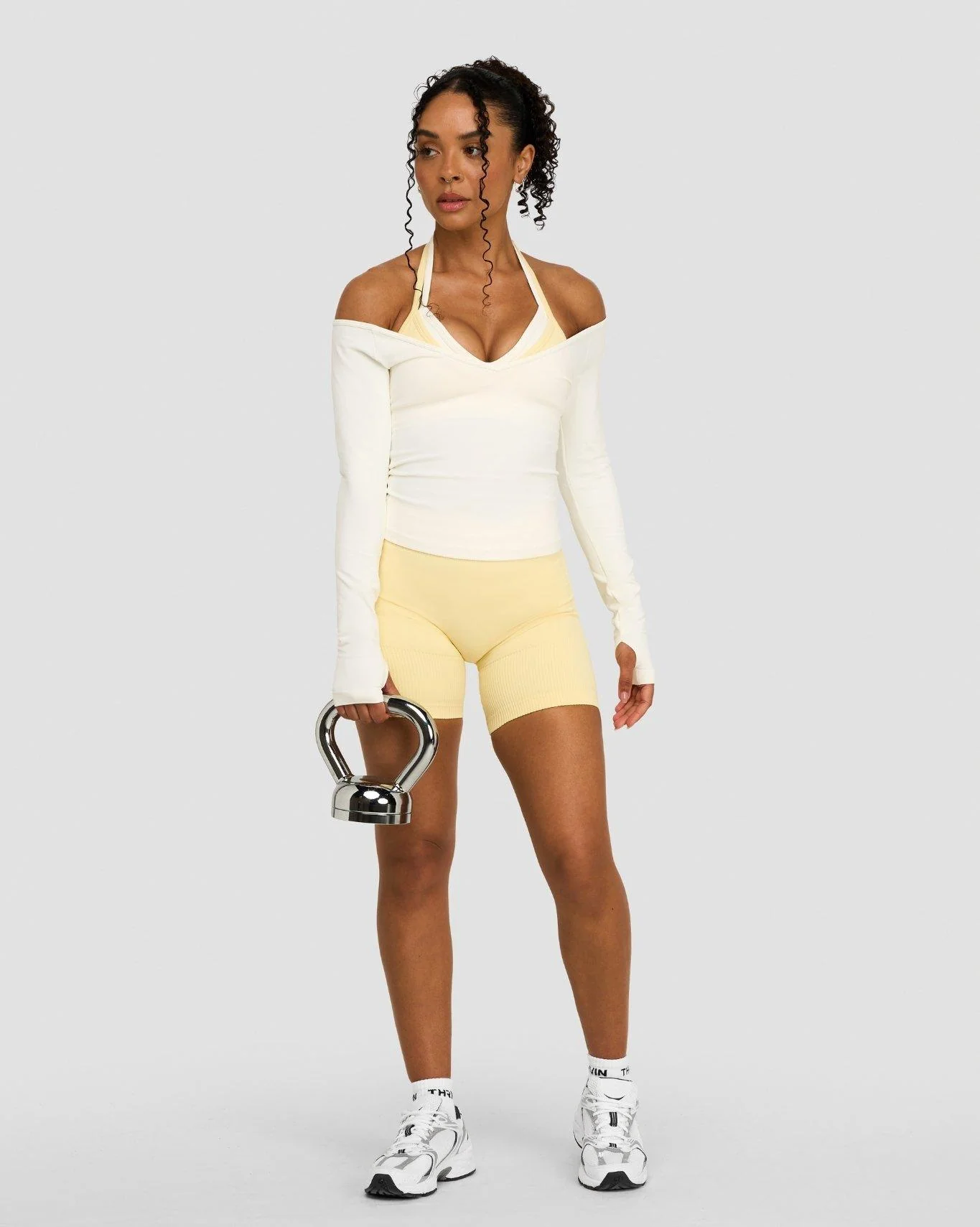 Elevate™ Sculpting Seamless Adjustable Halter Bra | Cream - Image 5