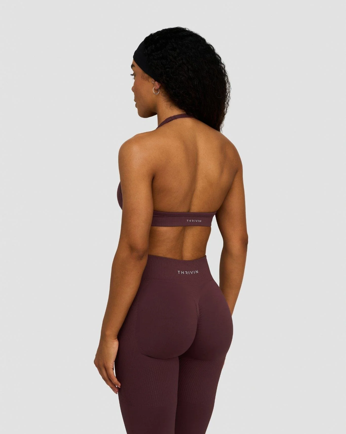 Elevate™ Sculpting Seamless Adjustable Halter Bra | Dark Mauve - Image 2