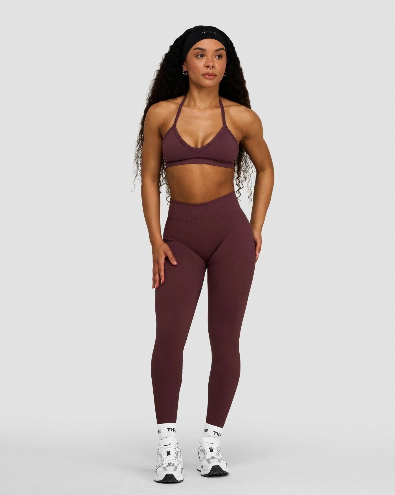 Elevate™ Sculpting Seamless Adjustable Halter Bra | Dark Mauve - Image 5