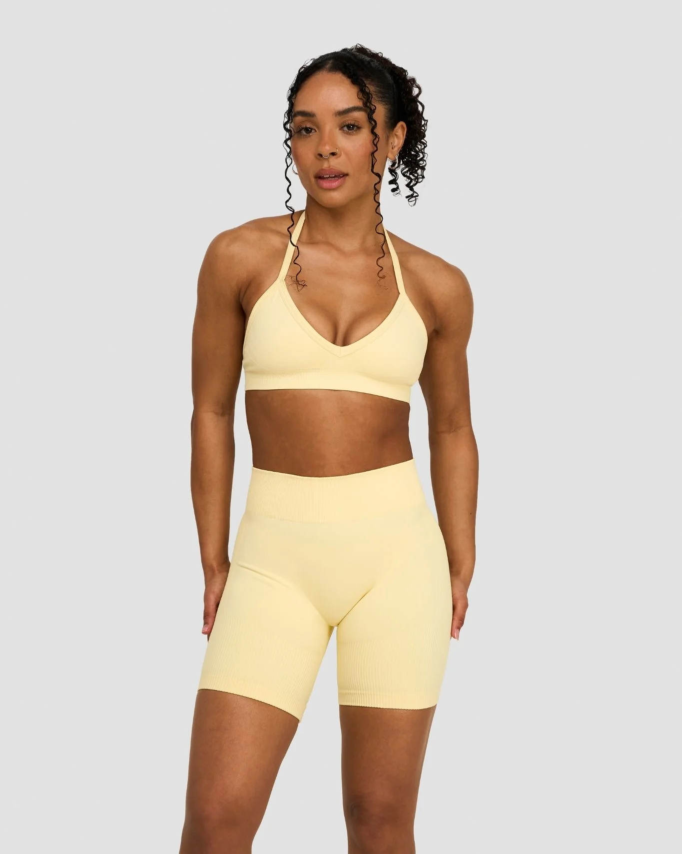 Elevate⢠Sculpting Seamless Adjustable Halter Bra | Golden Butter