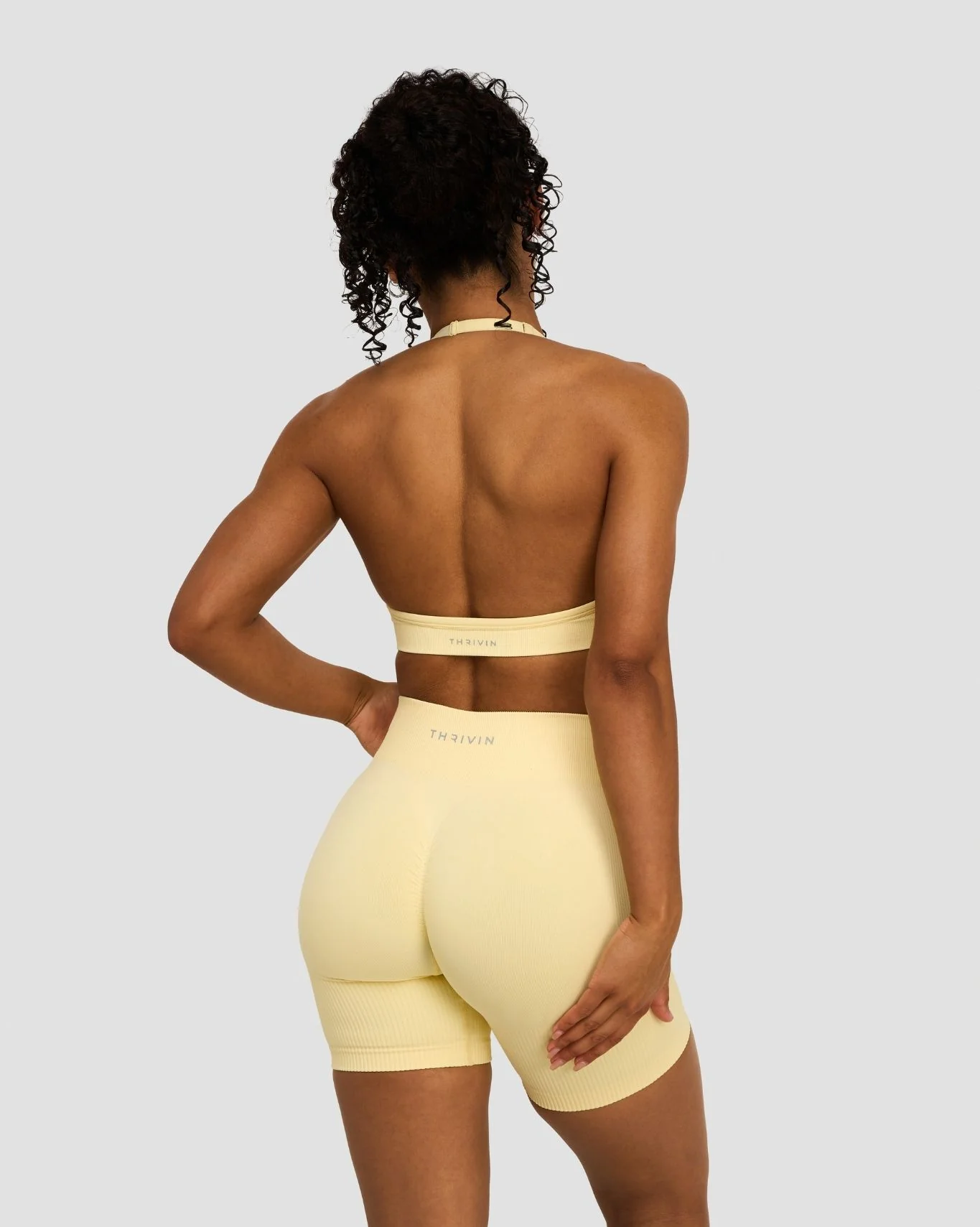 Elevate⢠Sculpting Seamless Adjustable Halter Bra | Golden Butter - Image 2
