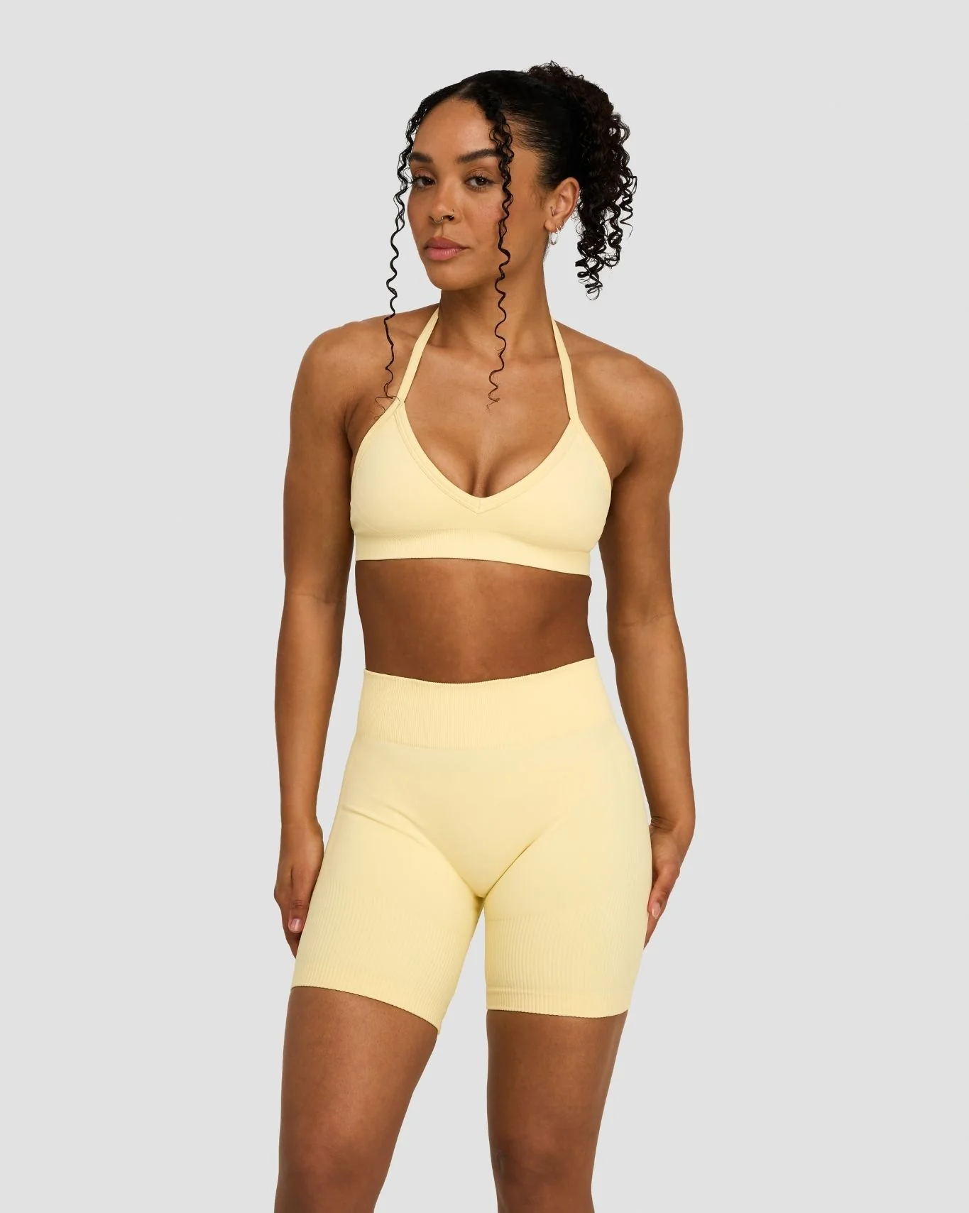 Elevate⢠Sculpting Seamless Adjustable Halter Bra | Golden Butter - Image 3