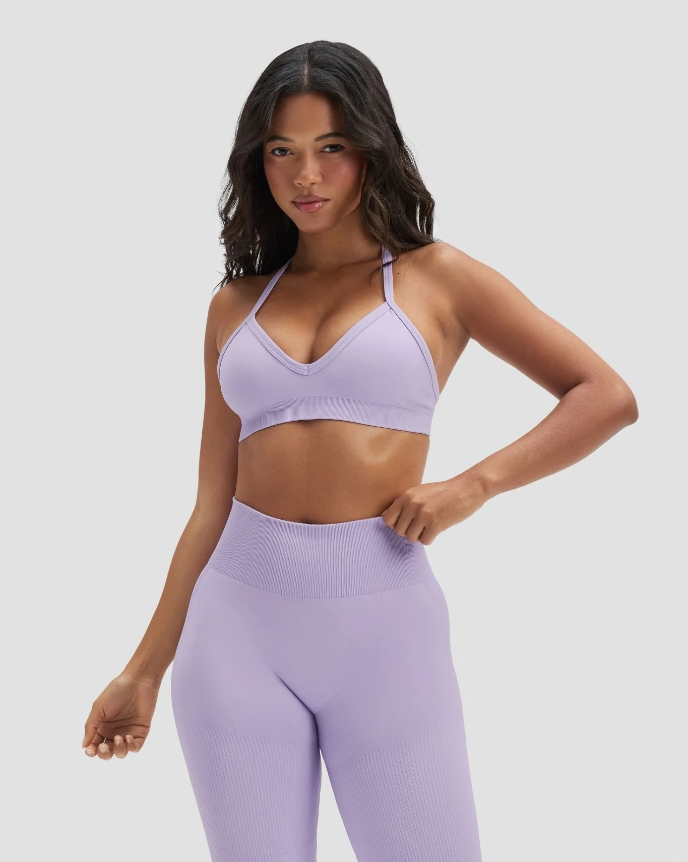 Elevate™ Sculpting Seamless Adjustable Halter Bra | Lilac - Image 4